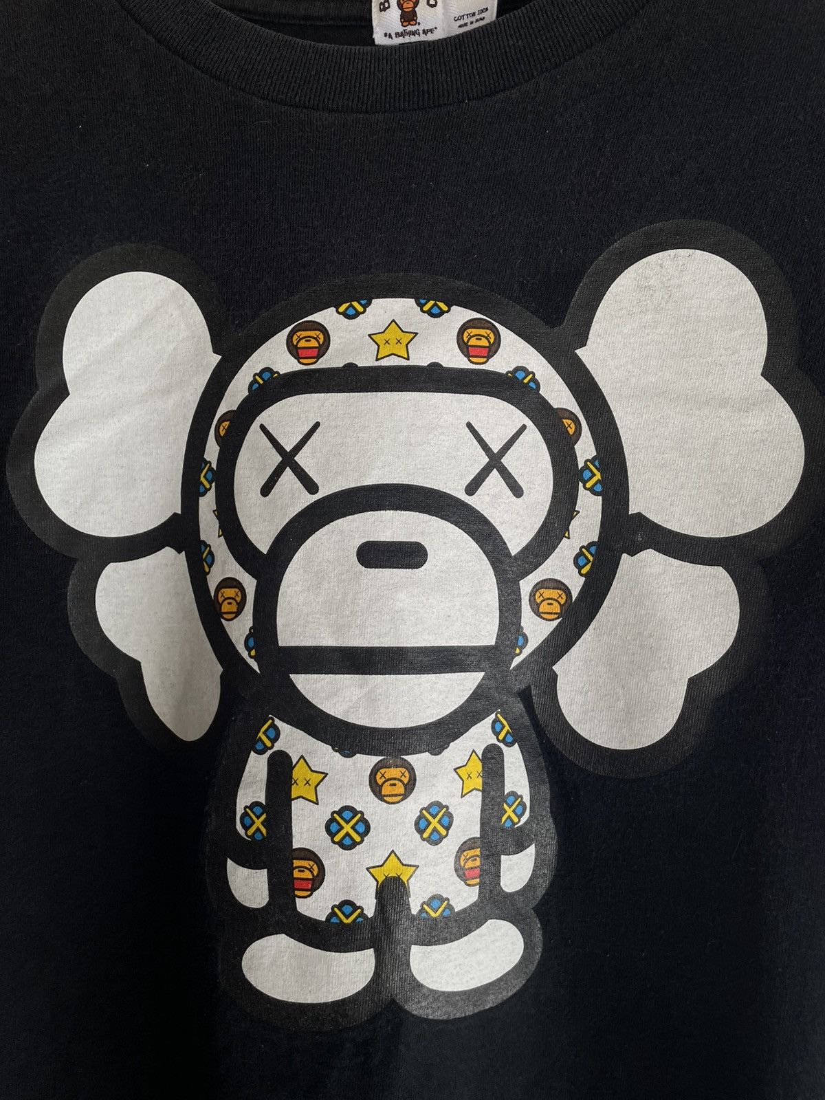 Bape × Kaws BAPE Baby Milo x KAWS Skull Graphic Tee Black Size US M / EU 48-50 / 2 - 2 Thumbnail