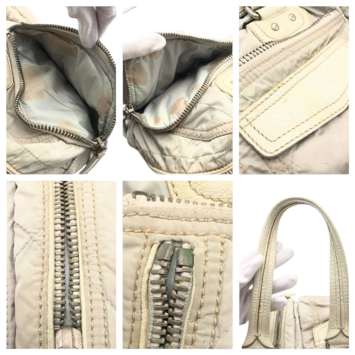 Prada Prada - Berlin Handbag Sport Linea Rossa Multi Pocket White Size ONE SIZE - 5 Thumbnail