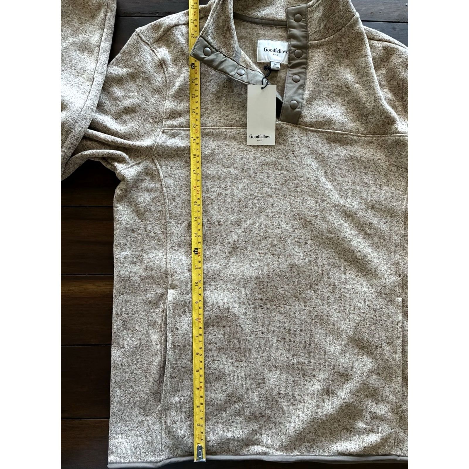 Vintage Goodfellow Button Up 1/4 Snap Fleece Pullover Mens Medium Beige Polyester Sweater Vintage? Size US M / EU 48-50 / 2 - 6 Thumbnail