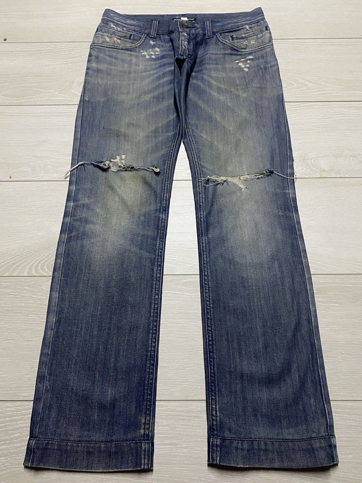 Dolce & Gabbana Vintage Dolce & Gabbana Distressed Distressed Skinny Jeans Size US 30 / EU 46 - 1 Thumbnail