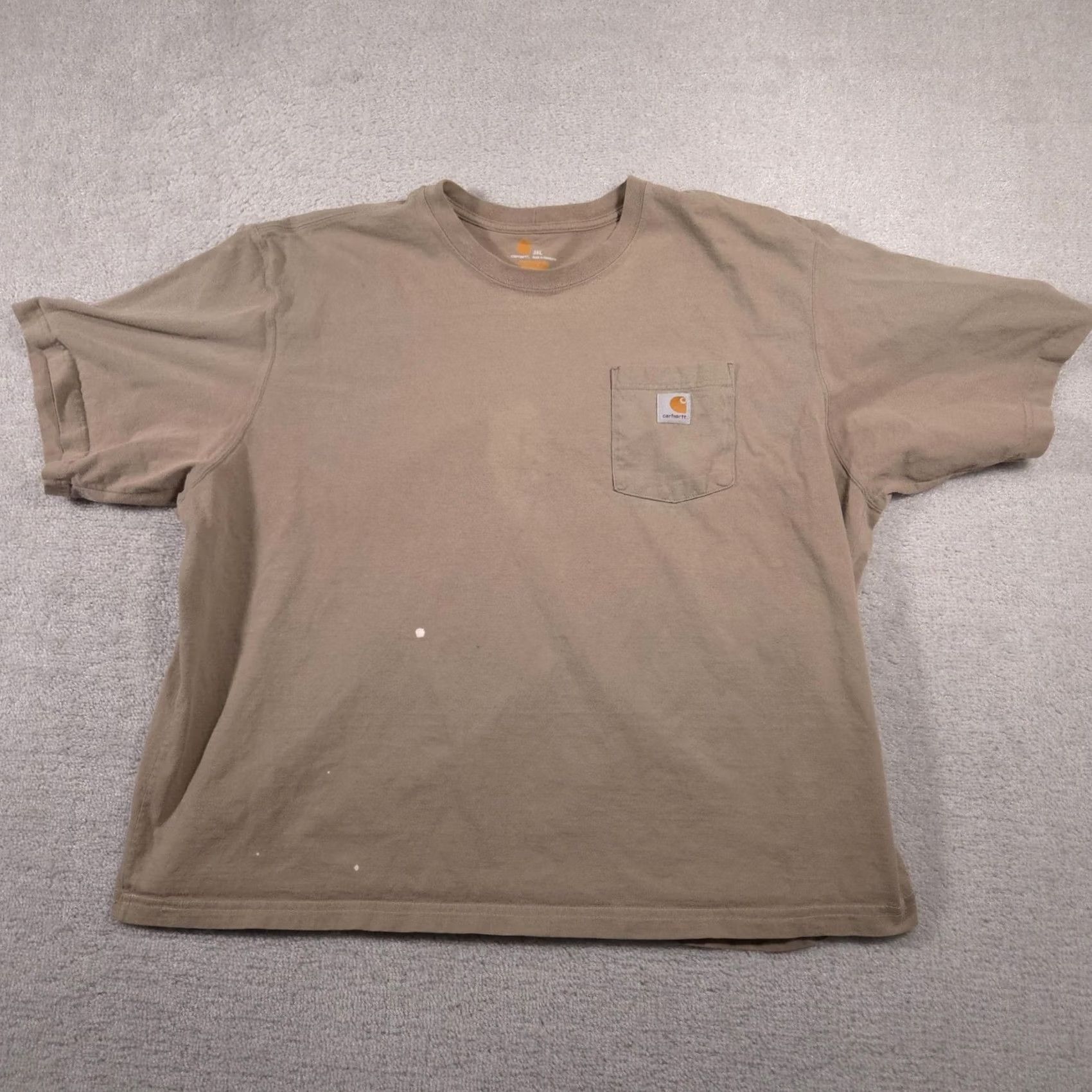 Carhartt Carhartt Shirt Mens 3XL Brown Original Fit Pocket Workwear Tee Paint Stains Size US XXL / EU 58 / 5 - 2 Thumbnail