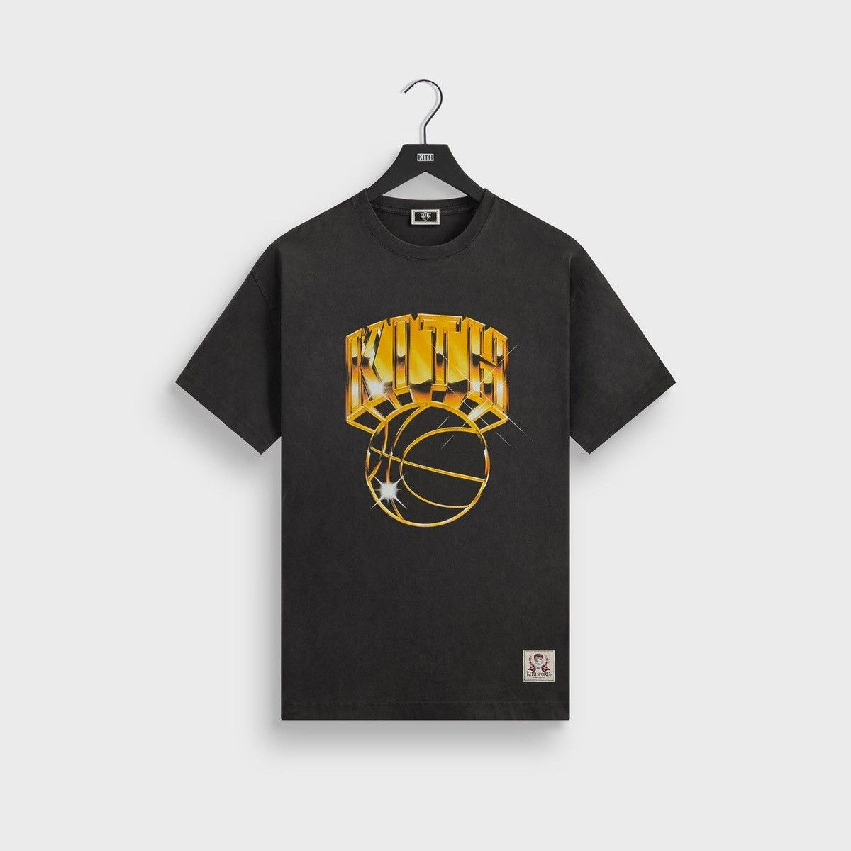Kith For The New York Knicks Gold Vintage Jones Tee Medium in Black, Men's