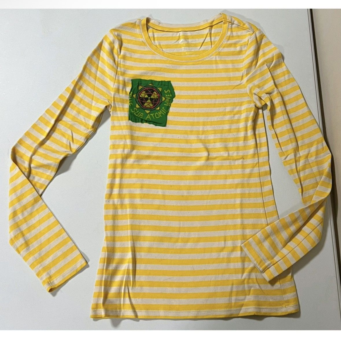 Band Tees Yellow Striped ‘Sub Atomic Waves’ Surf Punk Band Tee Size M💛 Size M / US 6-8 / IT 42-44 - 1 Thumbnail