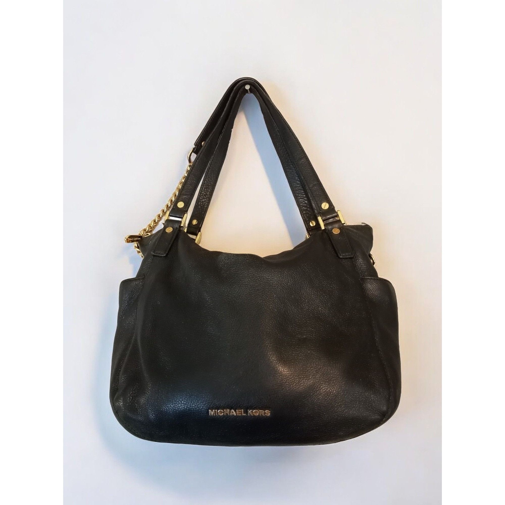 Michael Kors MICHAEL Michael Kors Leather Chandler Grained Leather Shou Size ONE SIZE - 1 Thumbnail