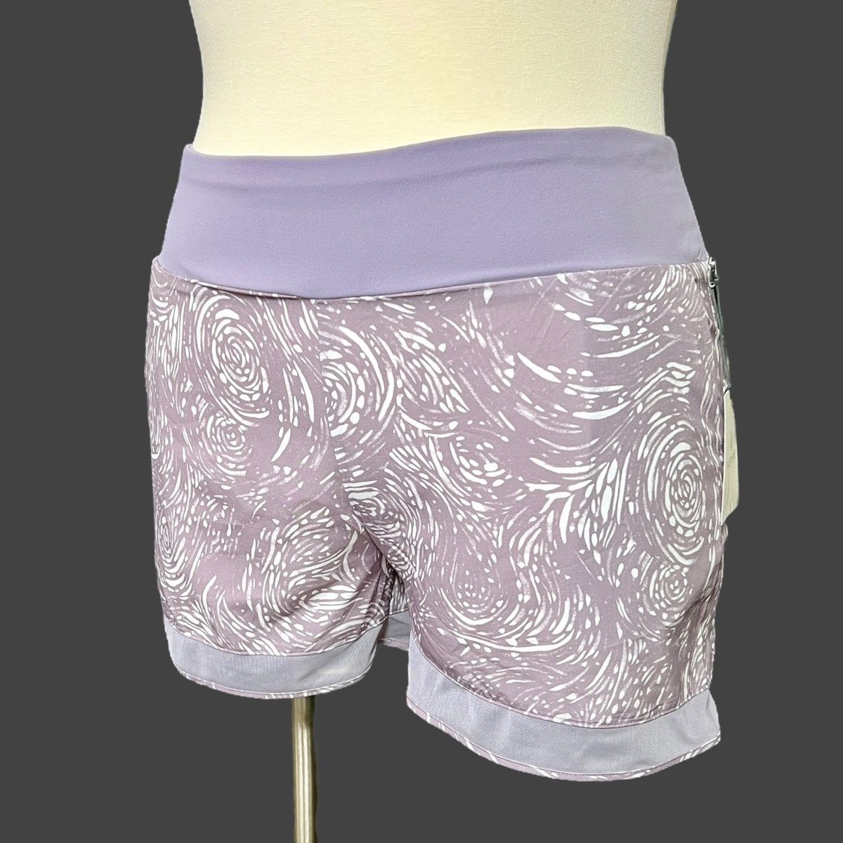 Other Aspen Purple Printed Mesh Hem 4 Pockets Shorts Sz XL Size 35" - 13 Thumbnail