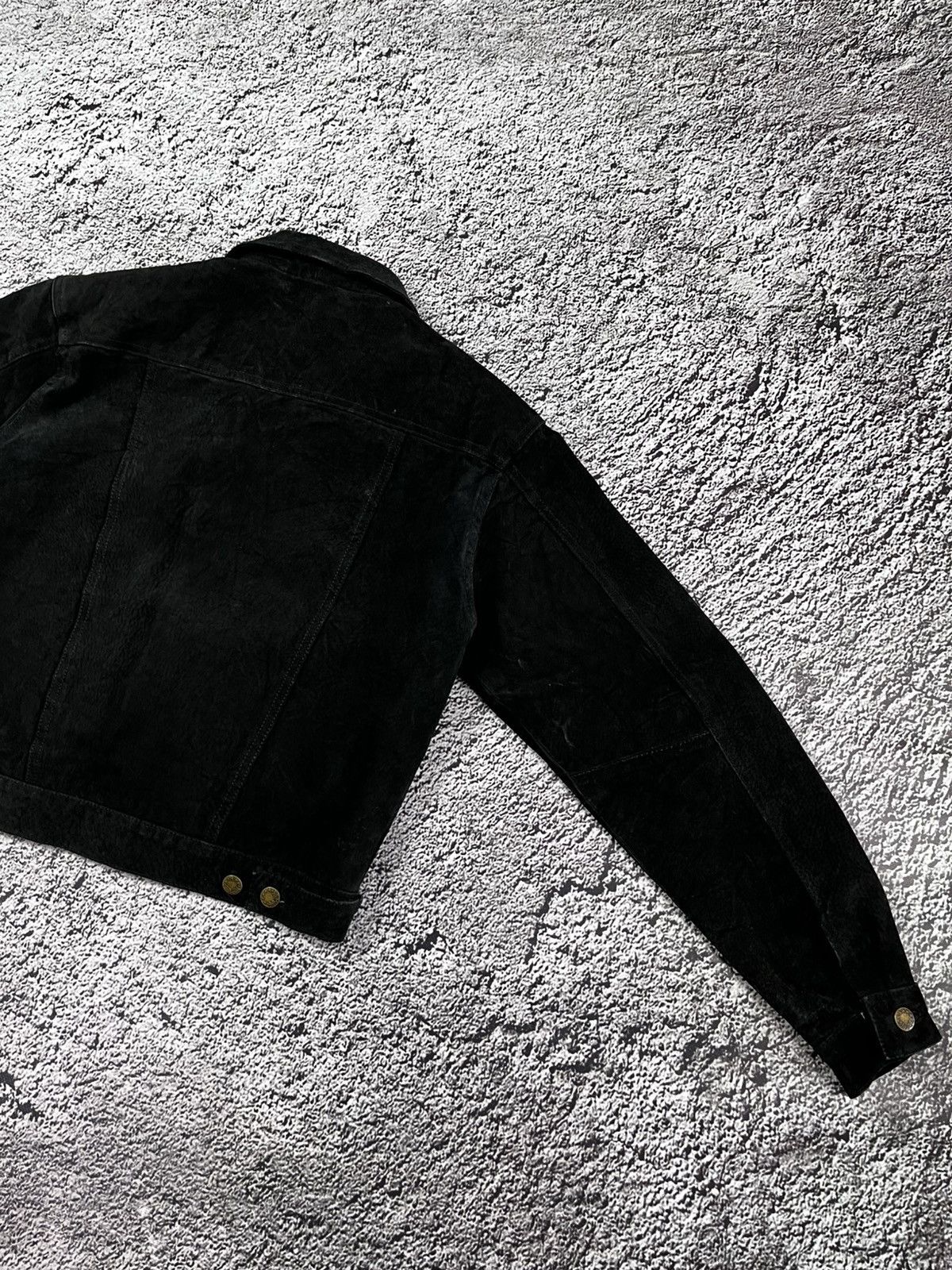 Vintage Vintage 90s Suede Black Leather Jacket streetwear style Size M / US 6-8 / IT 42-44 - 6 Thumbnail