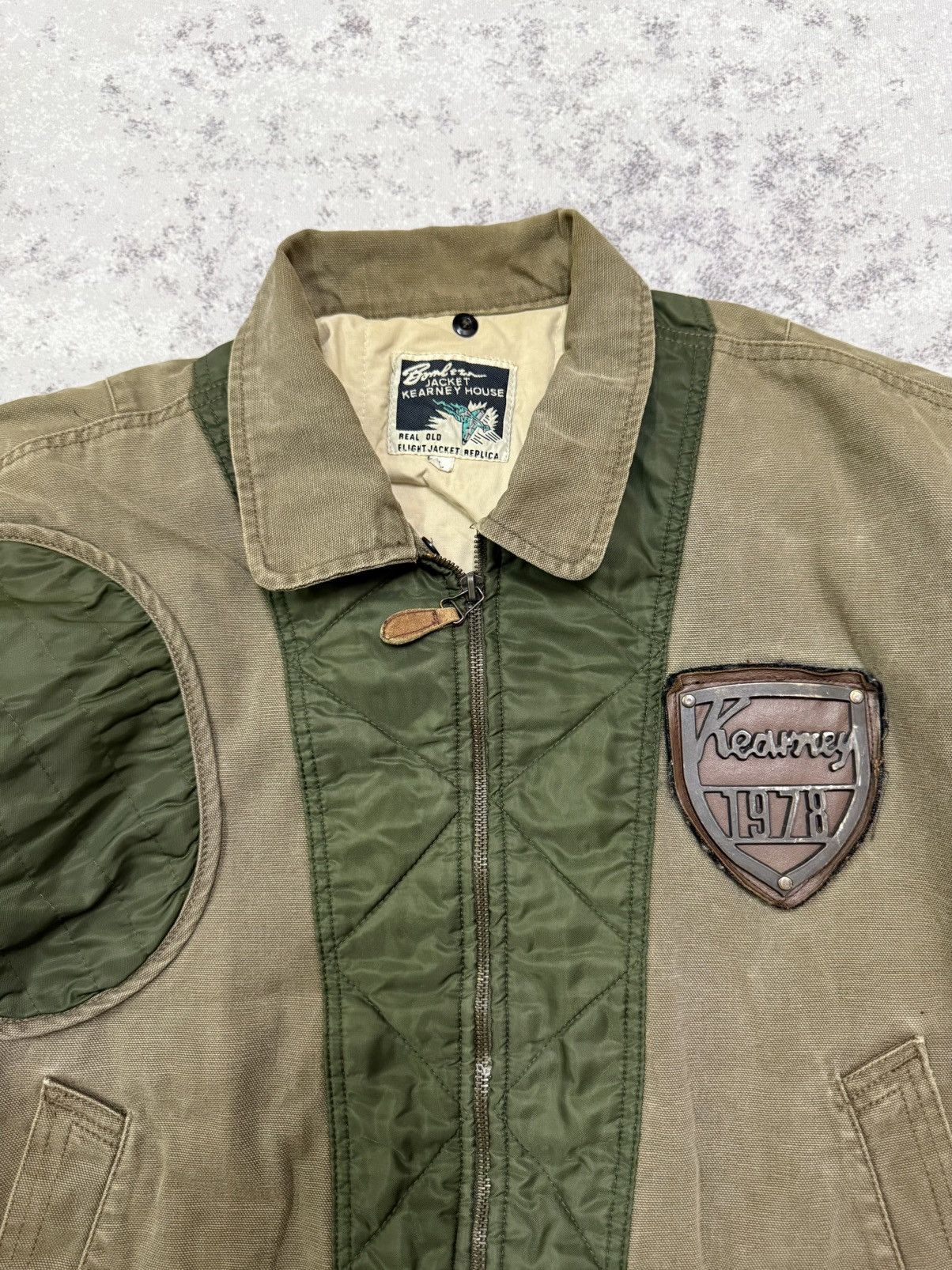 Vintage Kearny House Real old Flight Jacket Replica inspired U.Sarmy Size US L / EU 52-54 / 3 - 7 Thumbnail