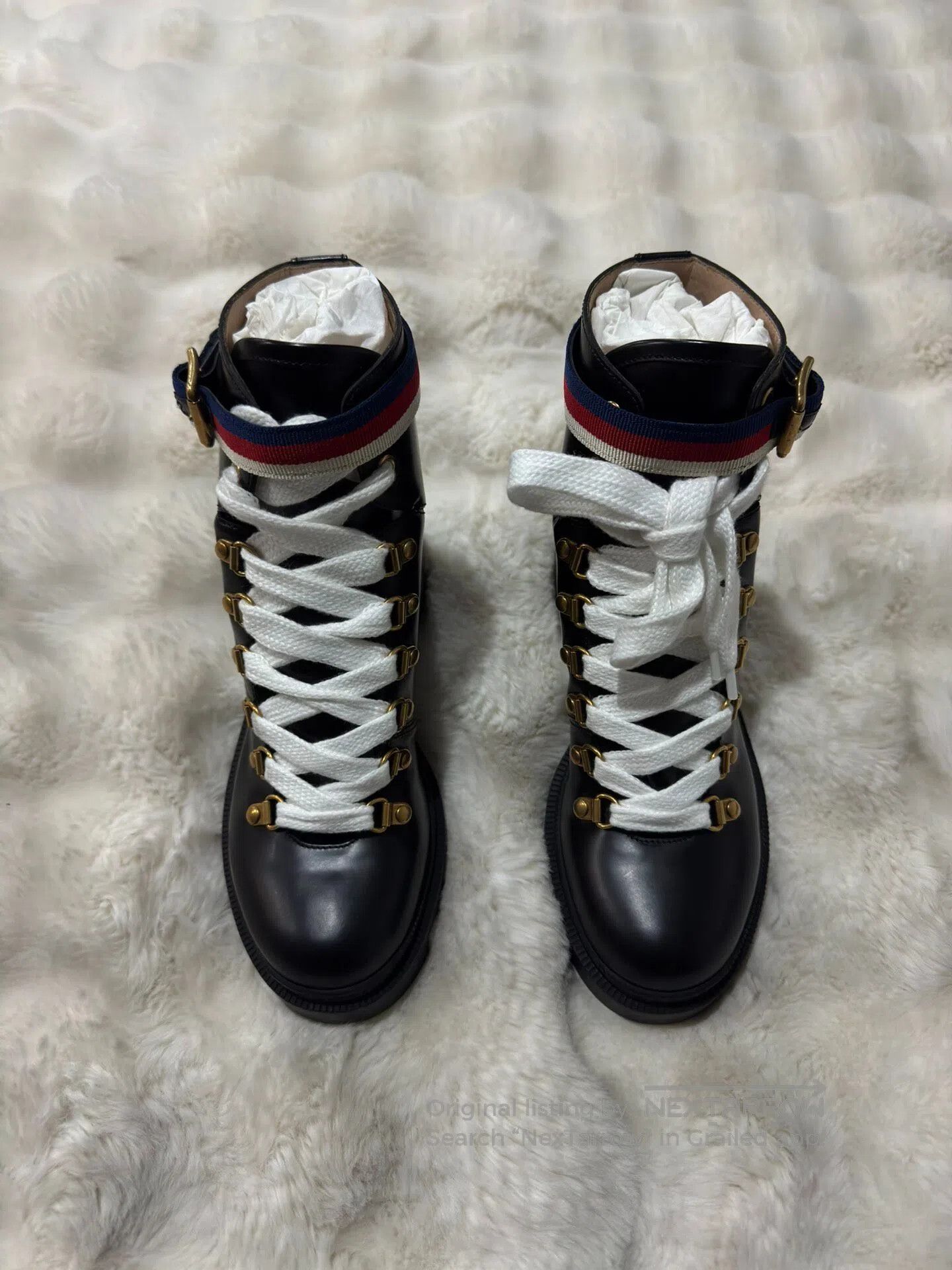 Gucci Guicci Black Women's Martin Boots| Size US 5.5 / IT 35.5 - 2 Thumbnail