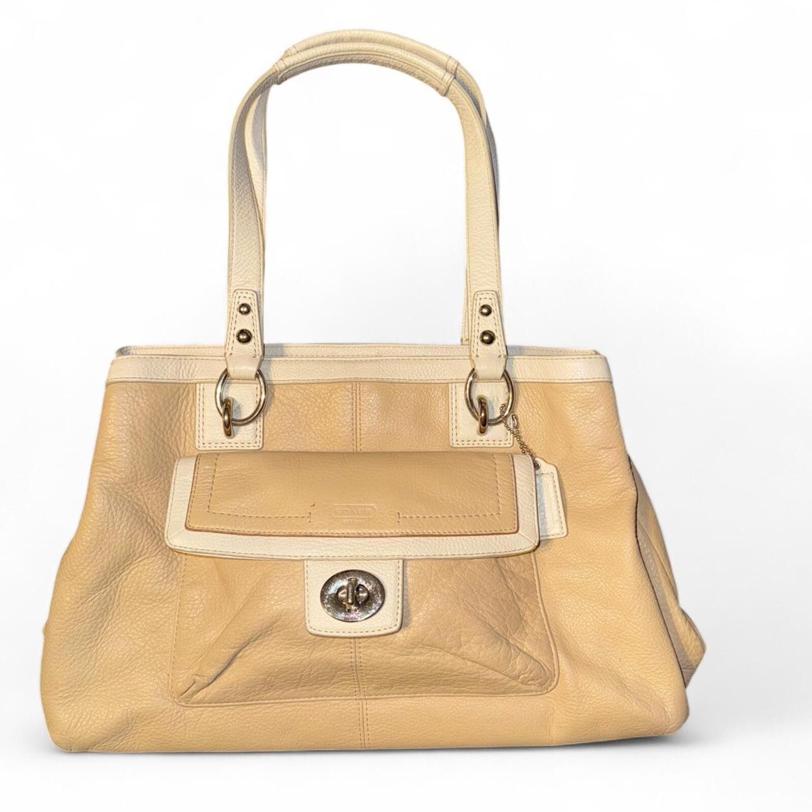Coach Tan Cream Coach Purse Size ONE SIZE - 1 Thumbnail