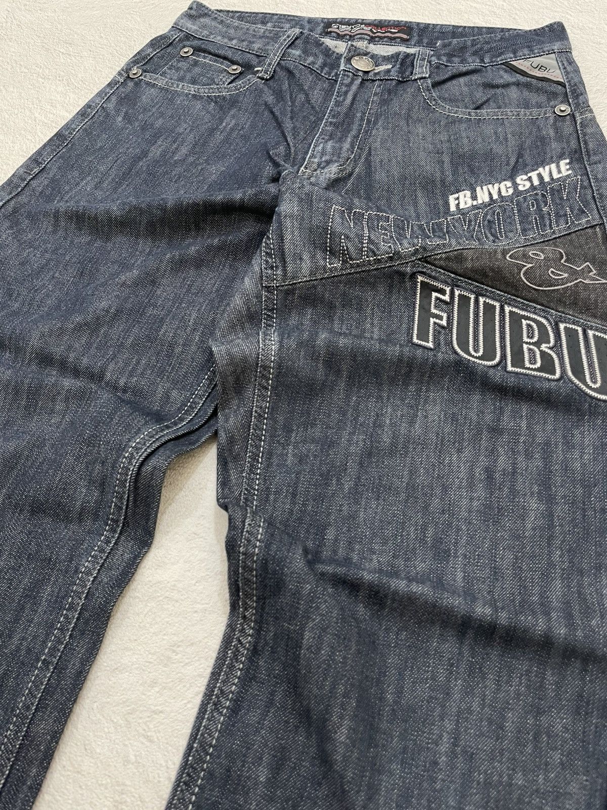 Fubu 2000 Fubu Embroidered Logo Retro Y2K Size US 28 / EU 44 - 3 Thumbnail