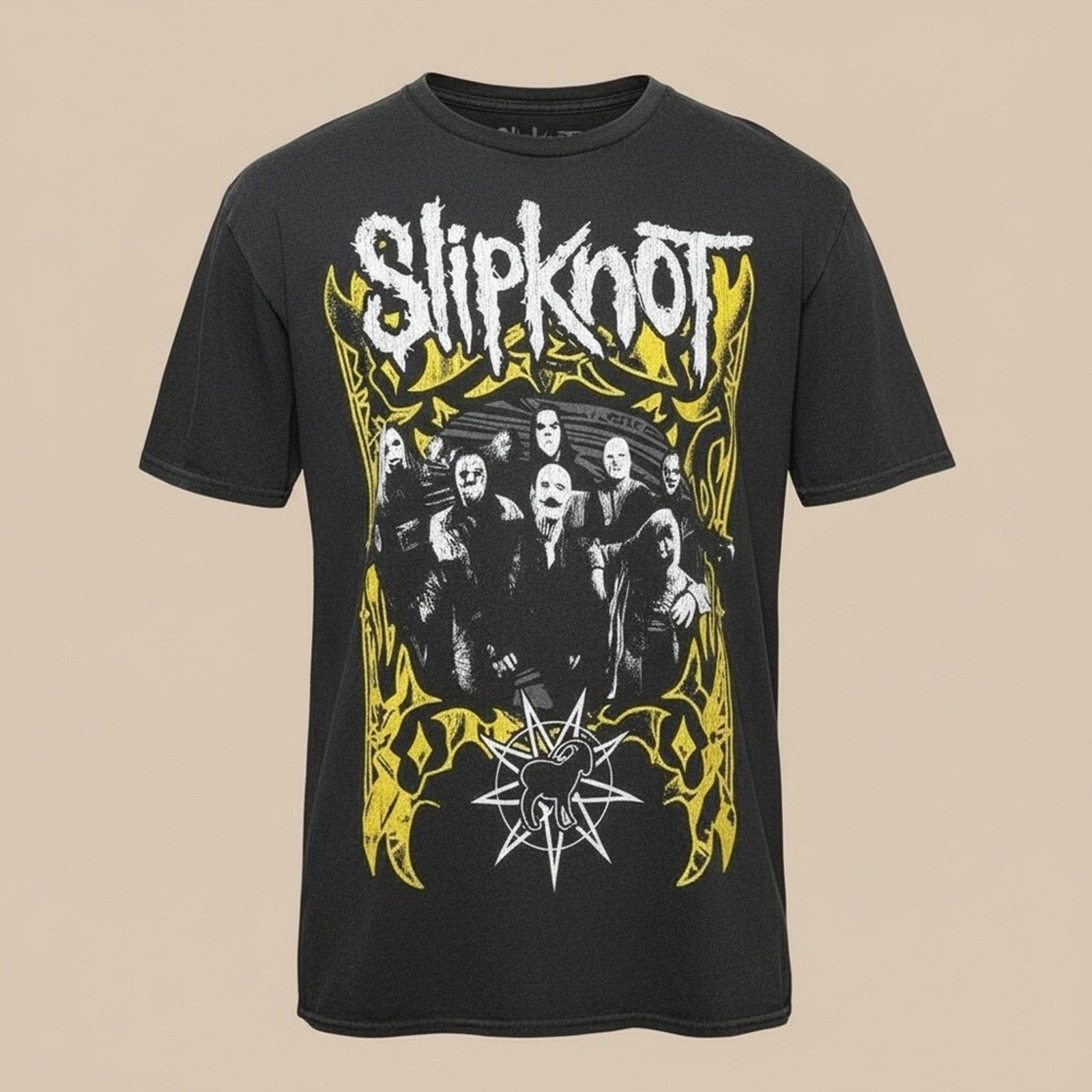 Slipknot Slipknot Band Graphic Tee Black Yellow LG/XL Size US XL / EU 56 / 4 - 1 Thumbnail