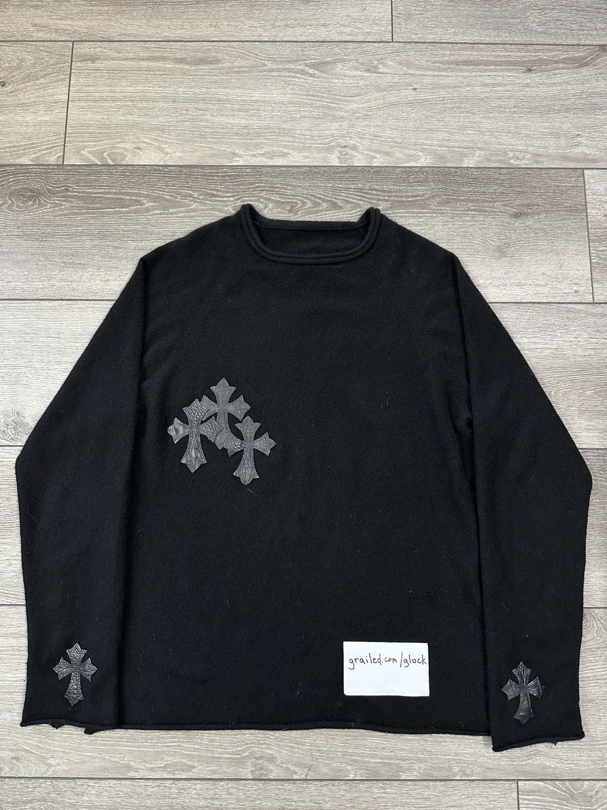A&G Rock A&G Rock Triple Cross Black Cashmere Alligator Leather Size US L / EU 52-54 / 3 - 1 Thumbnail