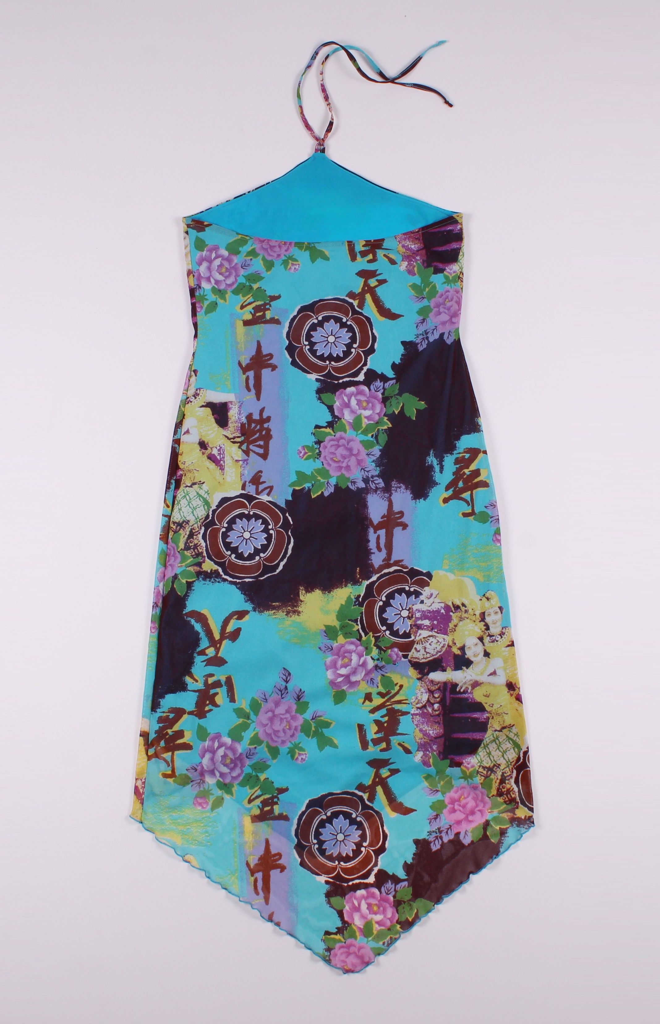 Vintage Vintage Y2K Mesh Printed Asymmetrical Dress like Gaultier Size M / US 6-8 / IT 42-44 - 11 Thumbnail