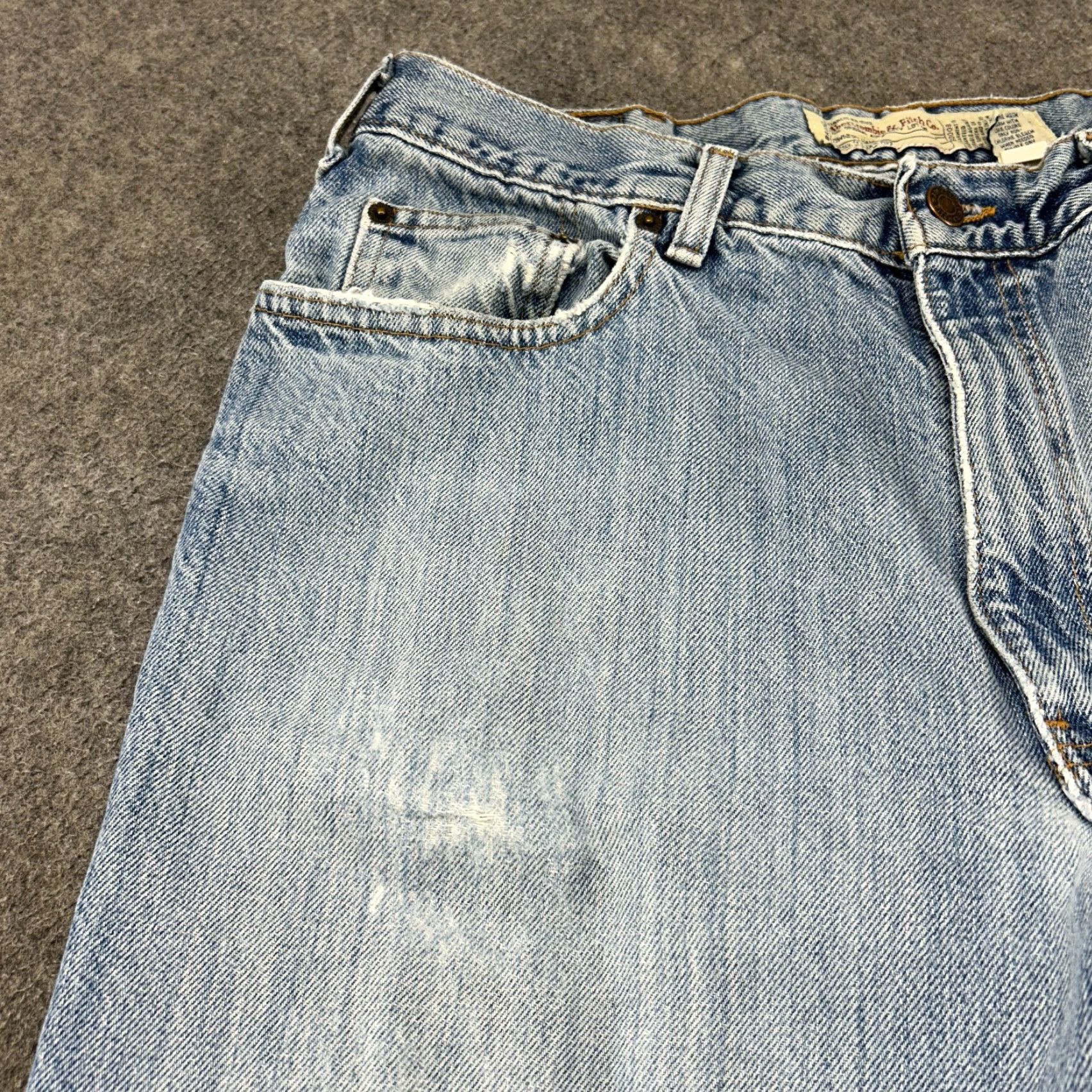 Abercrombie & Fitch VINTAGE Abercrombie Jeans Mens 34x29 Blue Bootcut Distressed READ HEMMED USA 90s Size US 34 / EU 50 - 3 Thumbnail