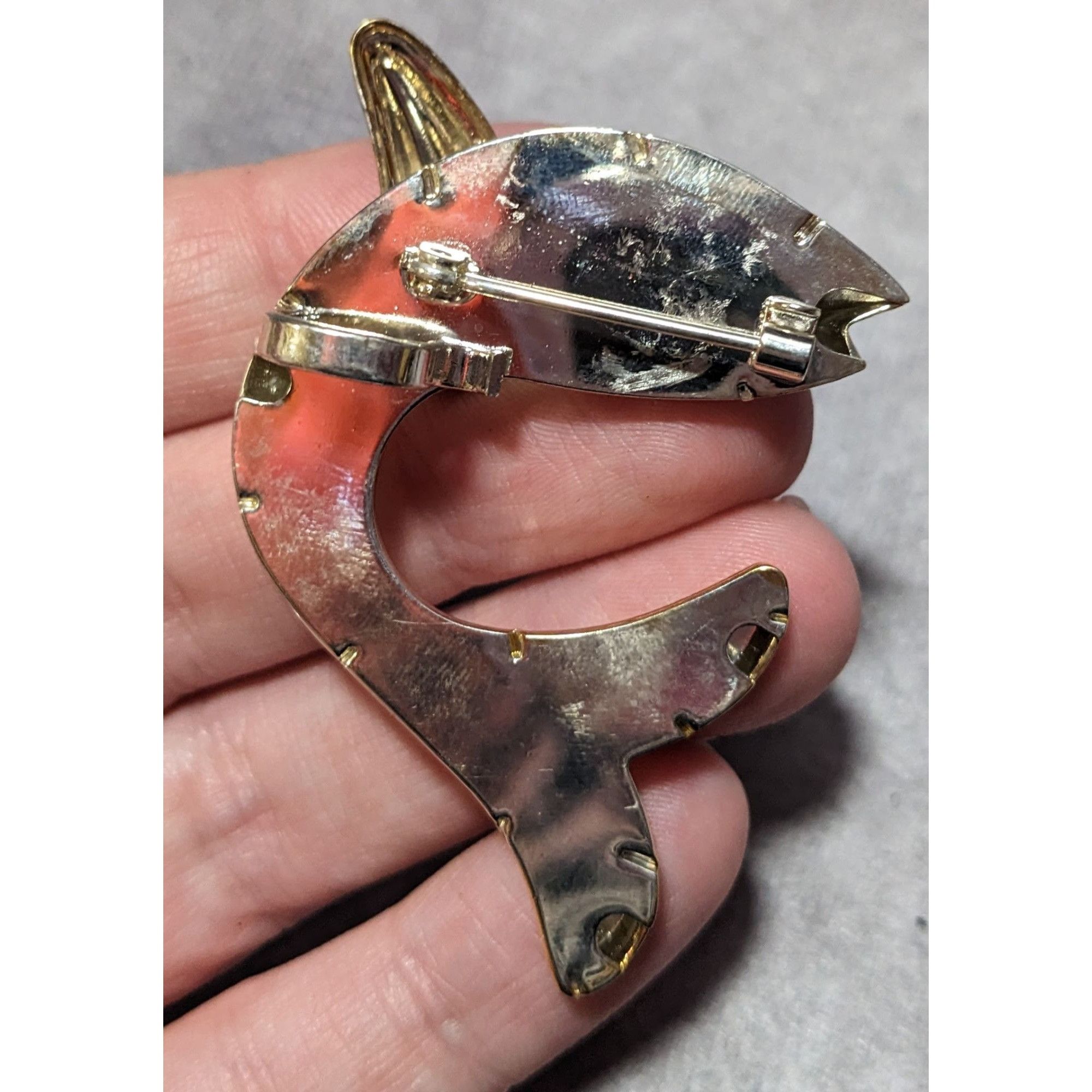 Other Vintage Silver And Gold Tone Fish Brooch/Pendant Size ONE SIZE - 7 Thumbnail