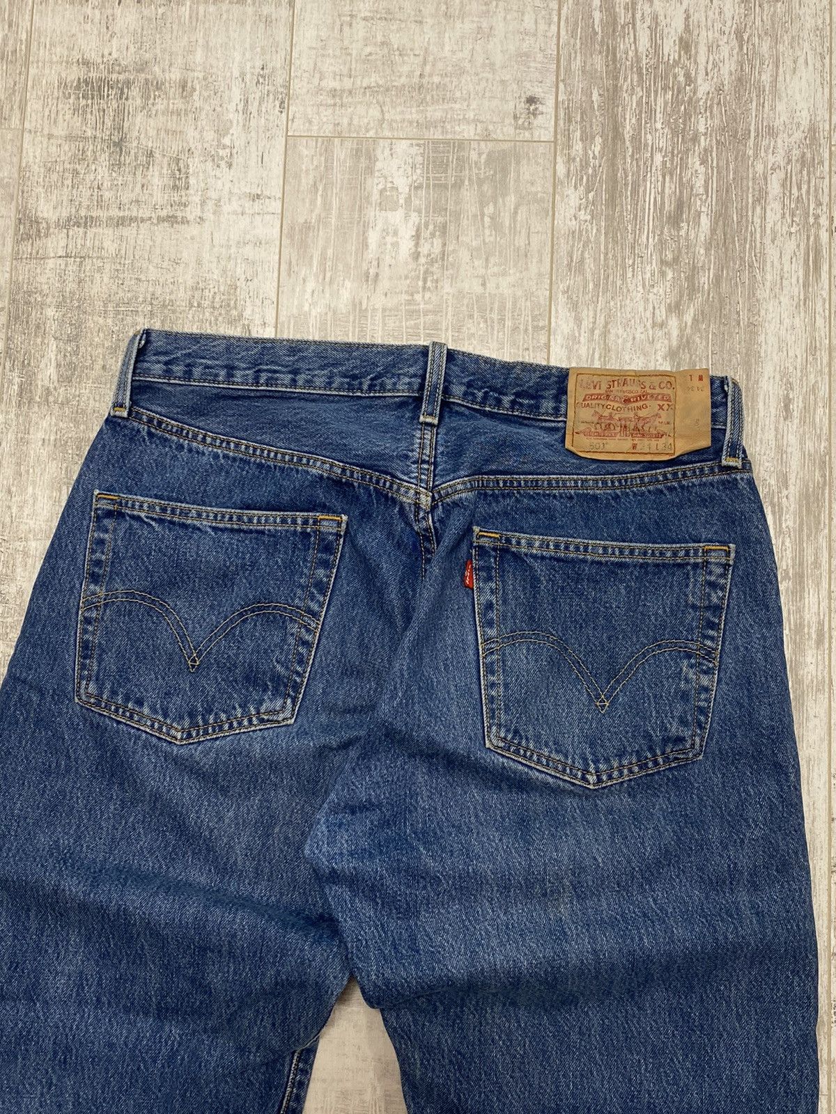 Levi's × Vintage 👀VINTAGE 90S LEVI’S 501 WIDE BLUE DENIM JEANS Size US 34 / EU 50 - 2 Thumbnail