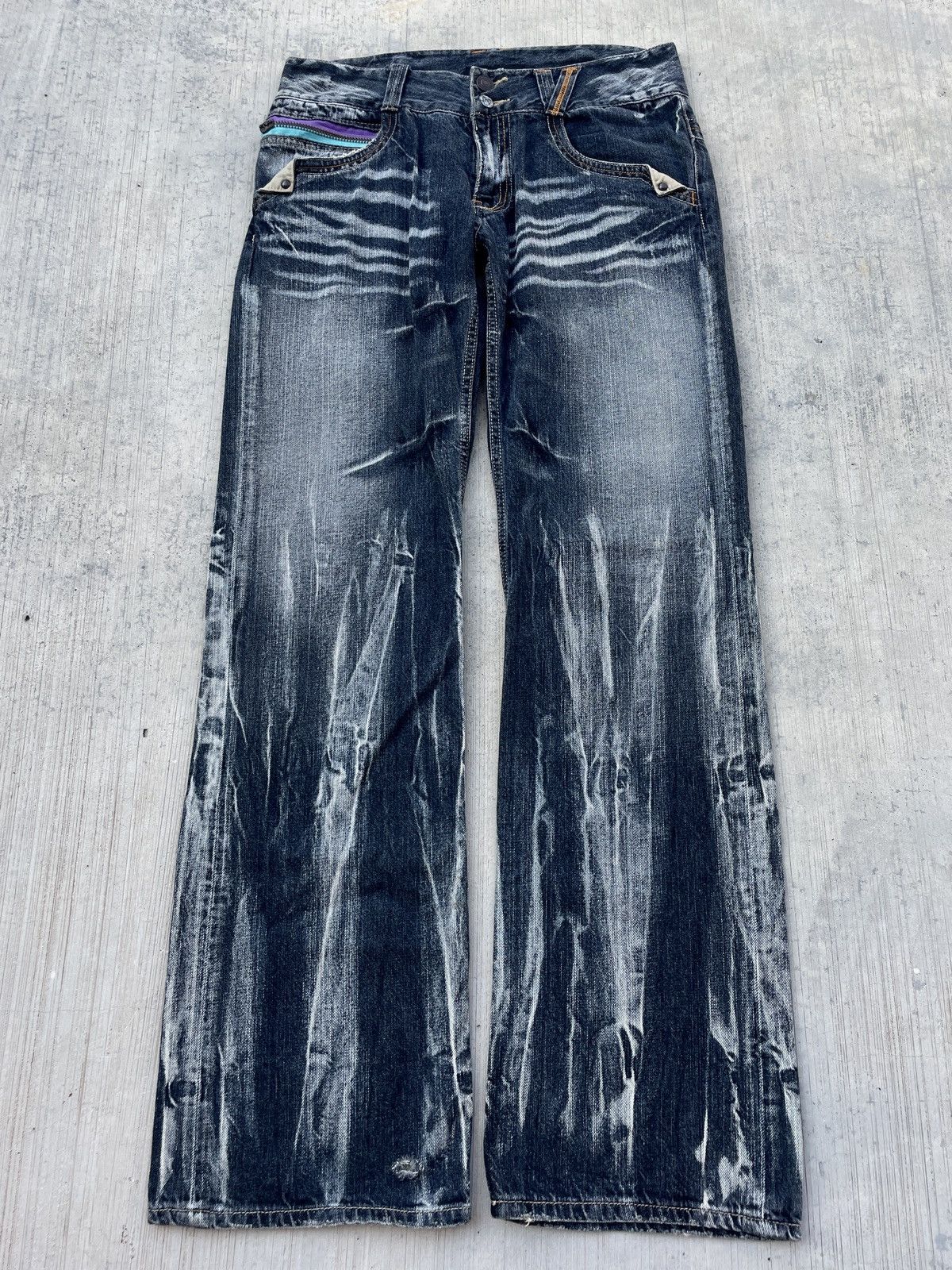 Japanese Brand 💥RARE💥2000s JAPANESE BRAND ROOT THREE WHISKER FLARE JEANS Size US 32 / EU 48 - 1 Thumbnail
