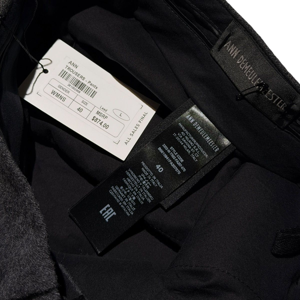 Ann Demeulemeester Wool wide leg strap pant bonne belinda Size US 30 / EU 46 - 3 Thumbnail