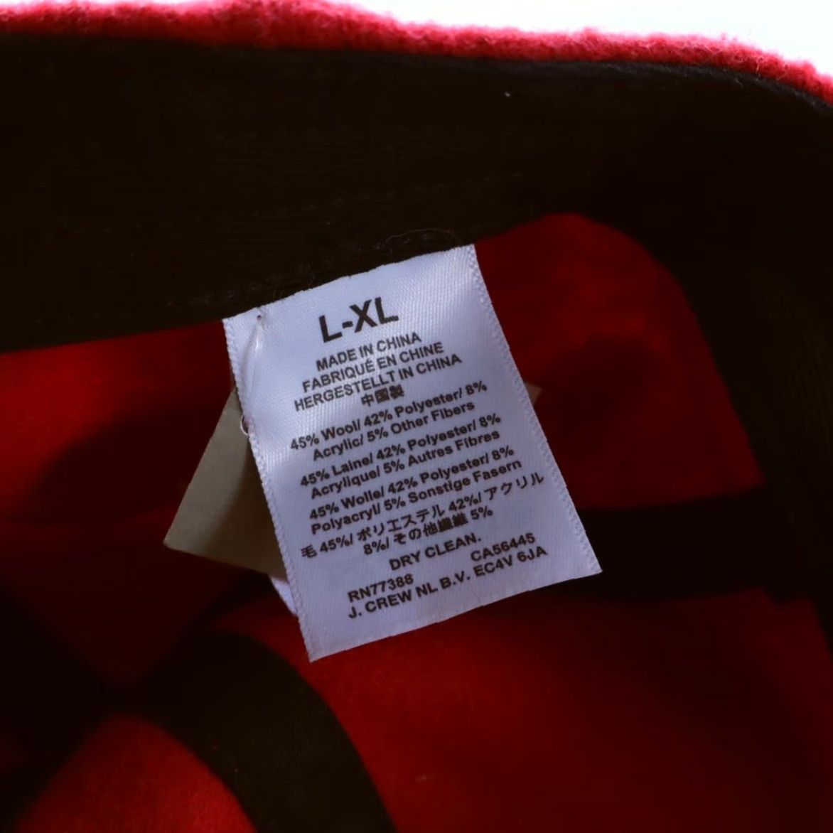 J.Crew J. Crew Wool Red Woven Baseball Fitted Hat Men's L/XL Size ONE SIZE - 6 Thumbnail