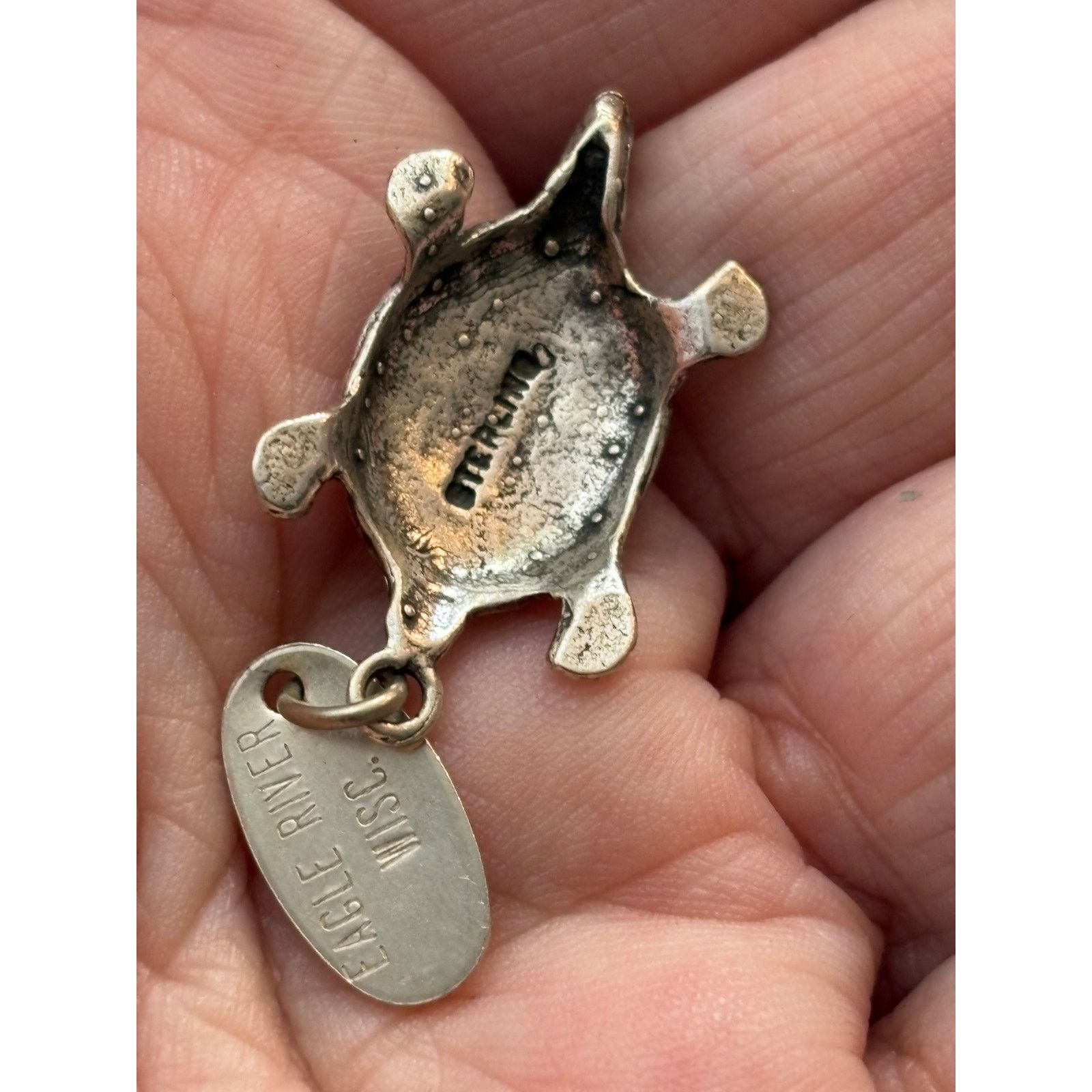 Other Vintage Sterling Silver Turtle Pendant 7g Eagle River WISC Size ONE SIZE - 3 Thumbnail
