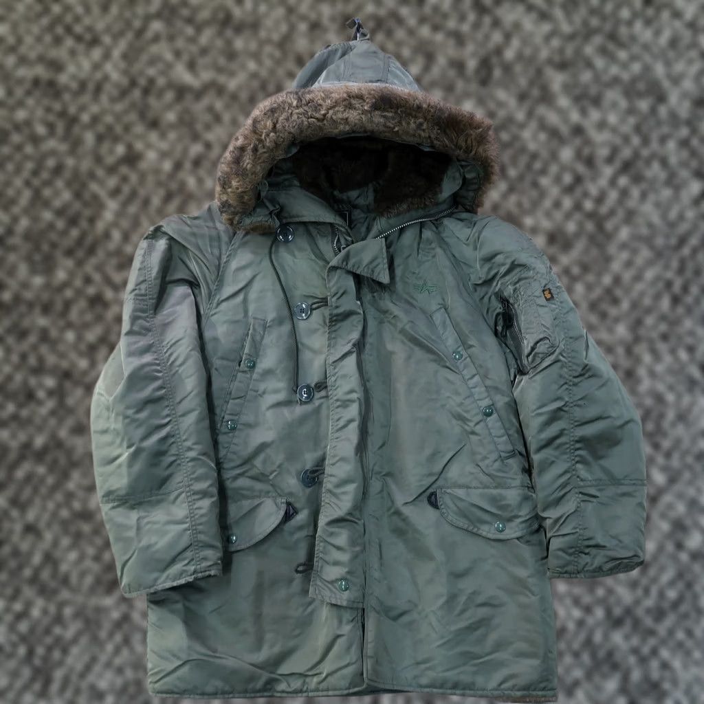 Alpha Industries VINTAGE Alpha Industries Jacket Men M N-3B Parka Extreme Cold Weather Fur Hood Size US M / EU 48-50 / 2 - 1 Thumbnail