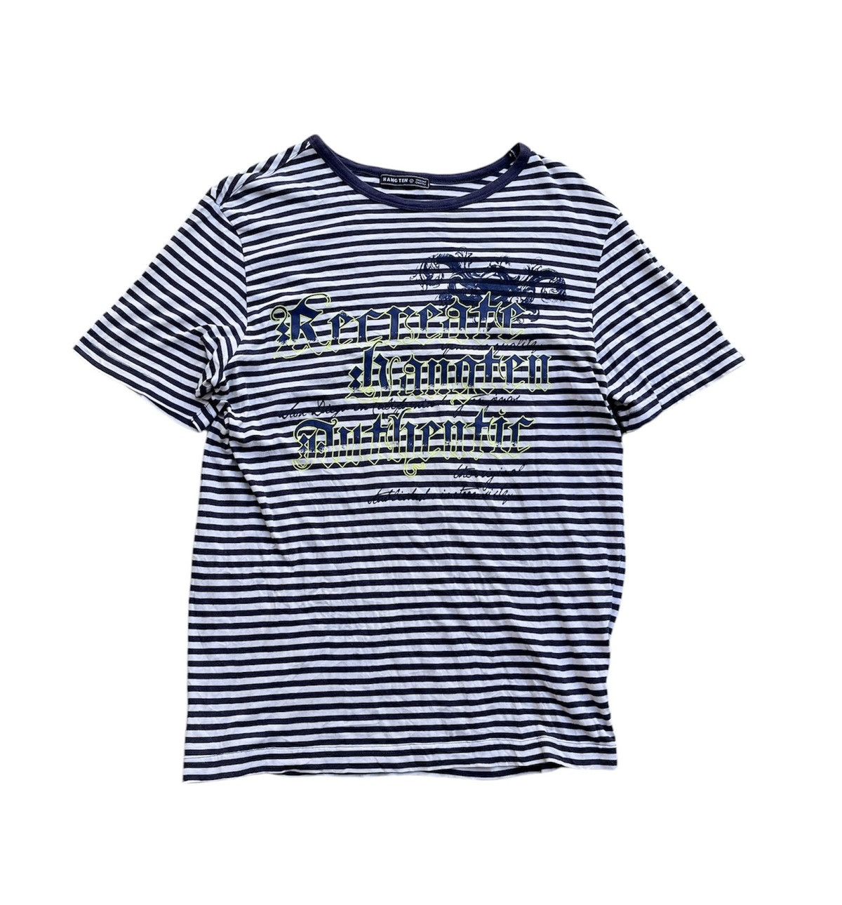 Beauty Beast × Japanese Brand JAPANESE HANGTEN POEM TRIBAL STRIPED TEE Size US S / EU 44-46 / 1 - 1 Thumbnail