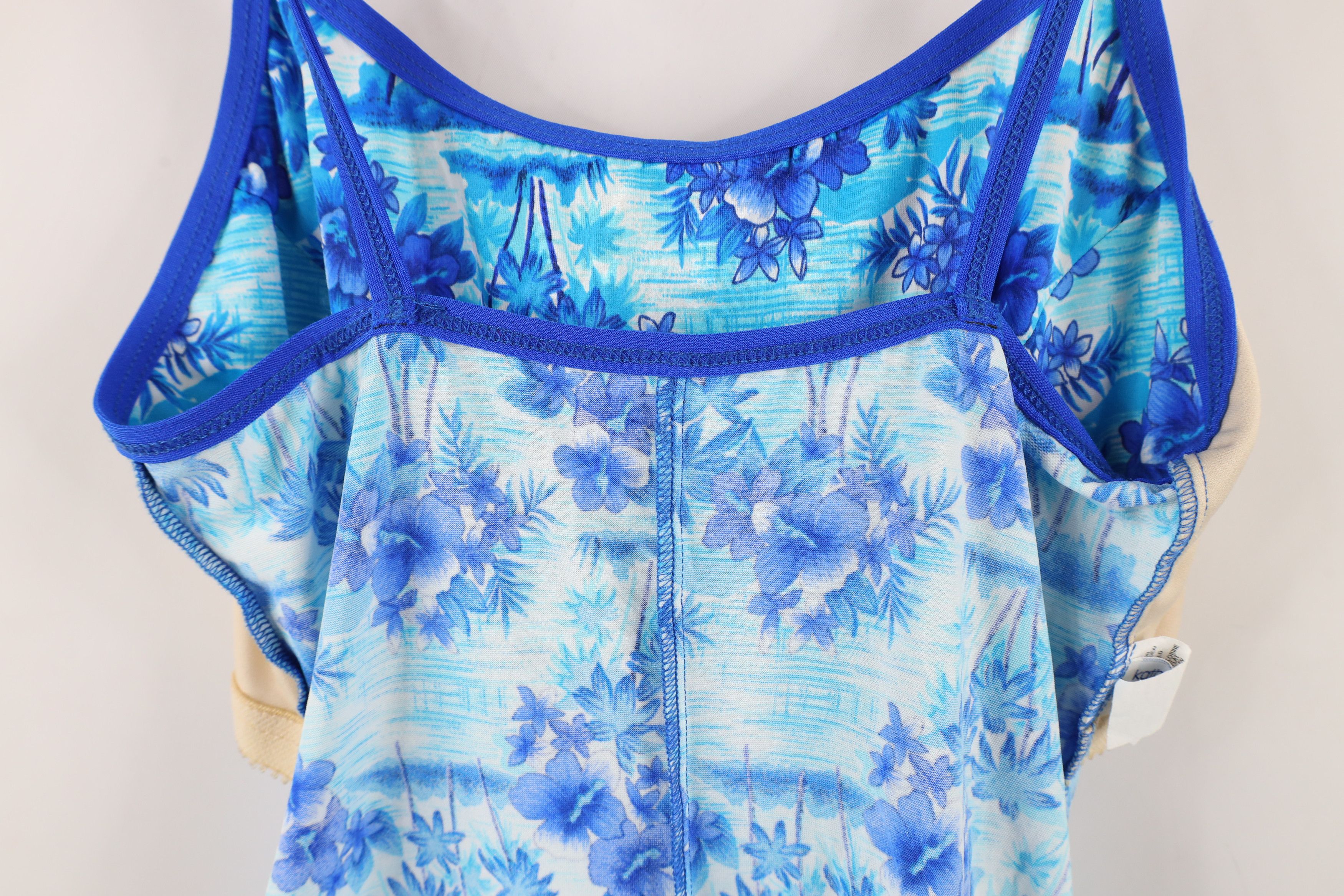 Vintage Vintage 90s Streetwear Flower Floral One Piece Swim Suit Size XXL / US 16-18 / IT 52-54 - 13 Thumbnail