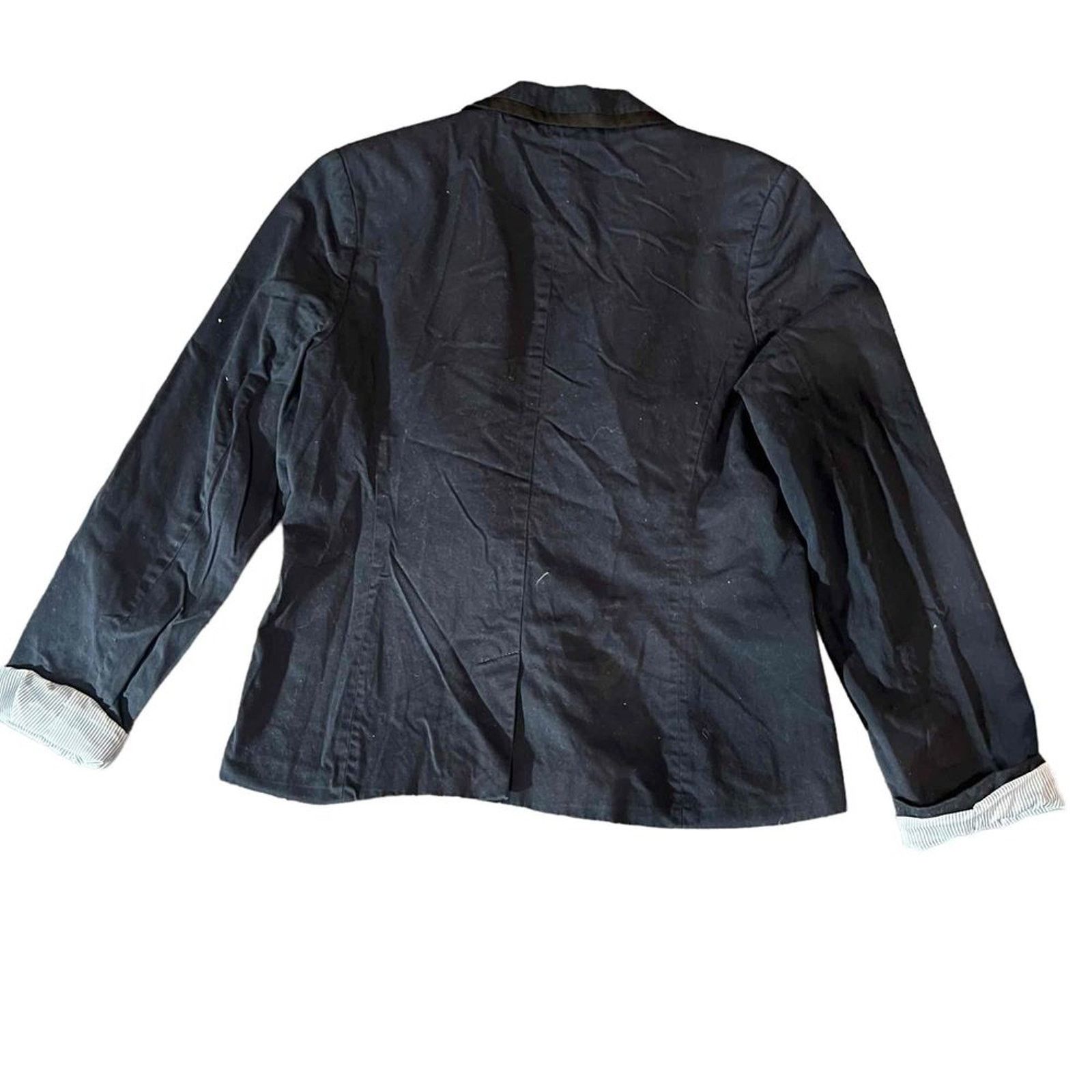 American Eagle Outfitters American Eagle Blazer Women Medium Black Single Button Lined Size M / US 6-8 / IT 42-44 - 6 Thumbnail