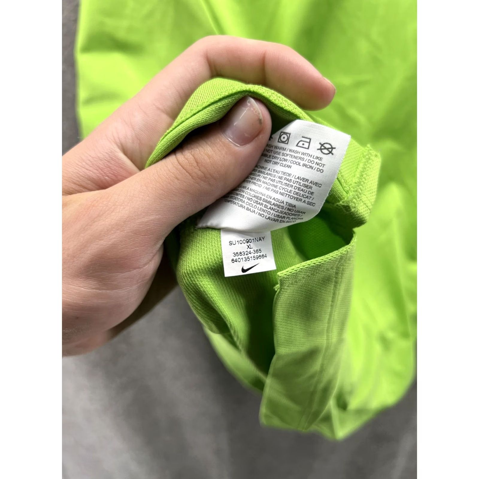 Nike Nike Dri-FIT Polo Shirt Mens XL Green Solid Golf Short Sleeve Shirt Size US XL / EU 56 / 4 - 5 Thumbnail