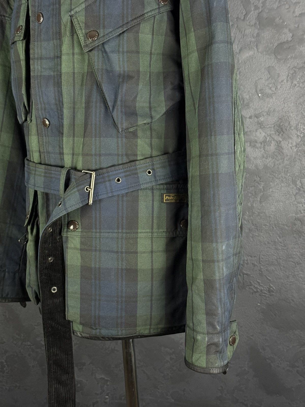 Polo Ralph Lauren Vintage Polo Ralph Lauren Mens Waxed Belted Motorcycl Jacket Size US XL / EU 56 / 4 - 7 Thumbnail