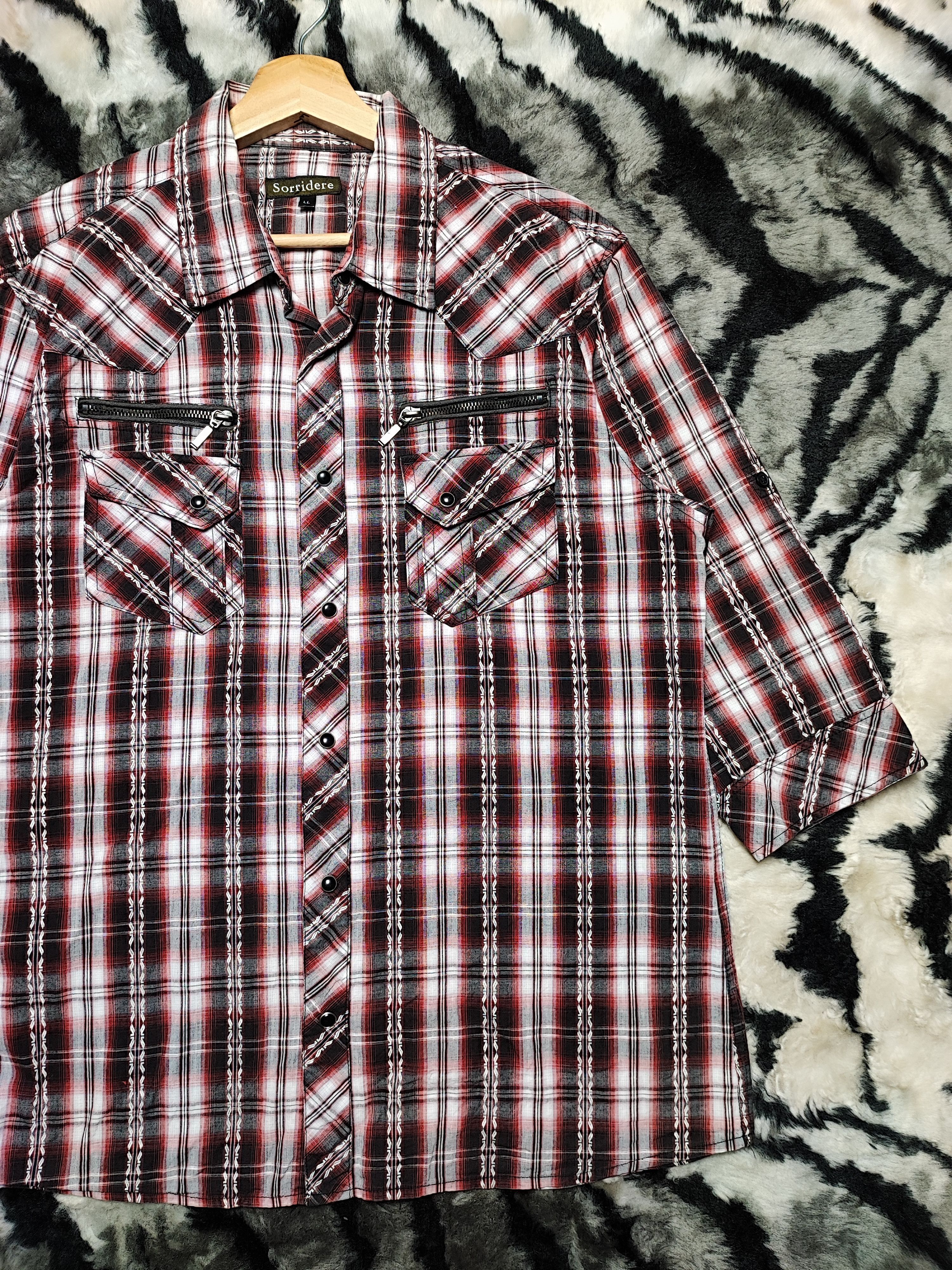 Cowboy Equipment × Flannel × Vintage Sorridere Western Flannel Shirt 3Q Size US L / EU 52-54 / 3 - 4 Thumbnail