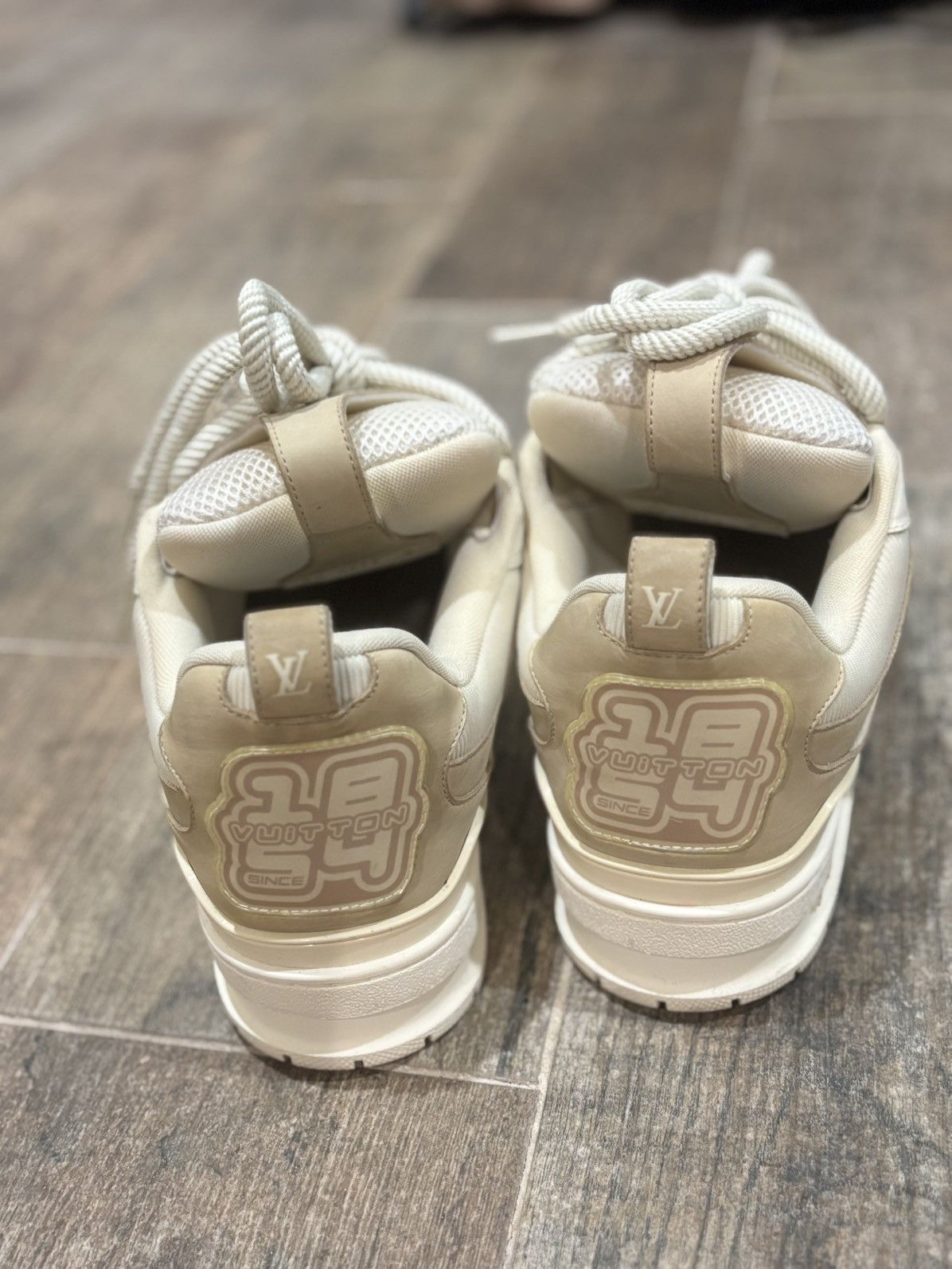 Louis Vuitton Beige and White Skate Sneakers Size US 9 / EU 42 - 4 Thumbnail
