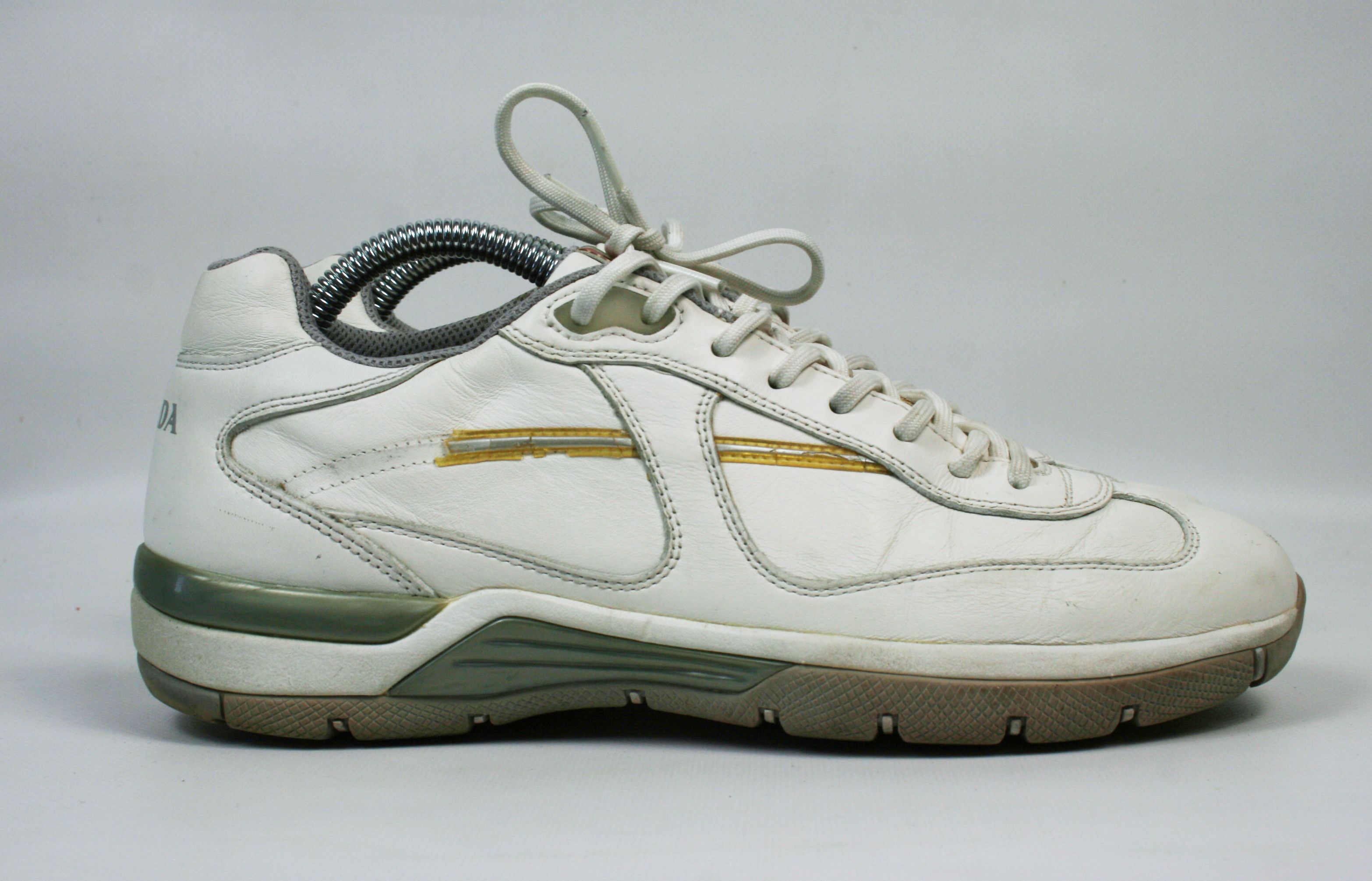 Prada Sport Red Tab Leather Sneakers Size US 7 / EU 40 - 2 Thumbnail