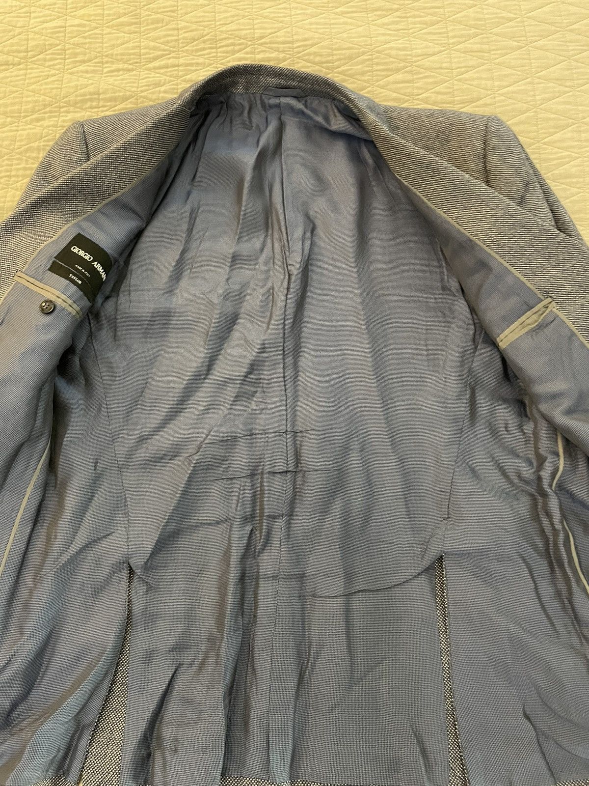 Giorgio Armani Tri-Blend Nailhead TAYLOR Jacket Size 42R - 6 Thumbnail