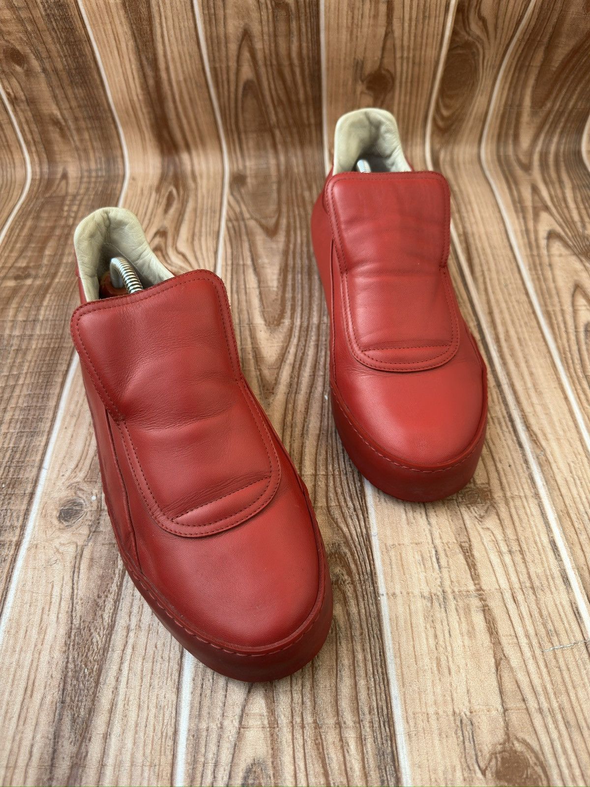 Maison Margiela Maison Martin Margiela Red Leather Sneakers Size US 9 / EU 42 - 10 Thumbnail