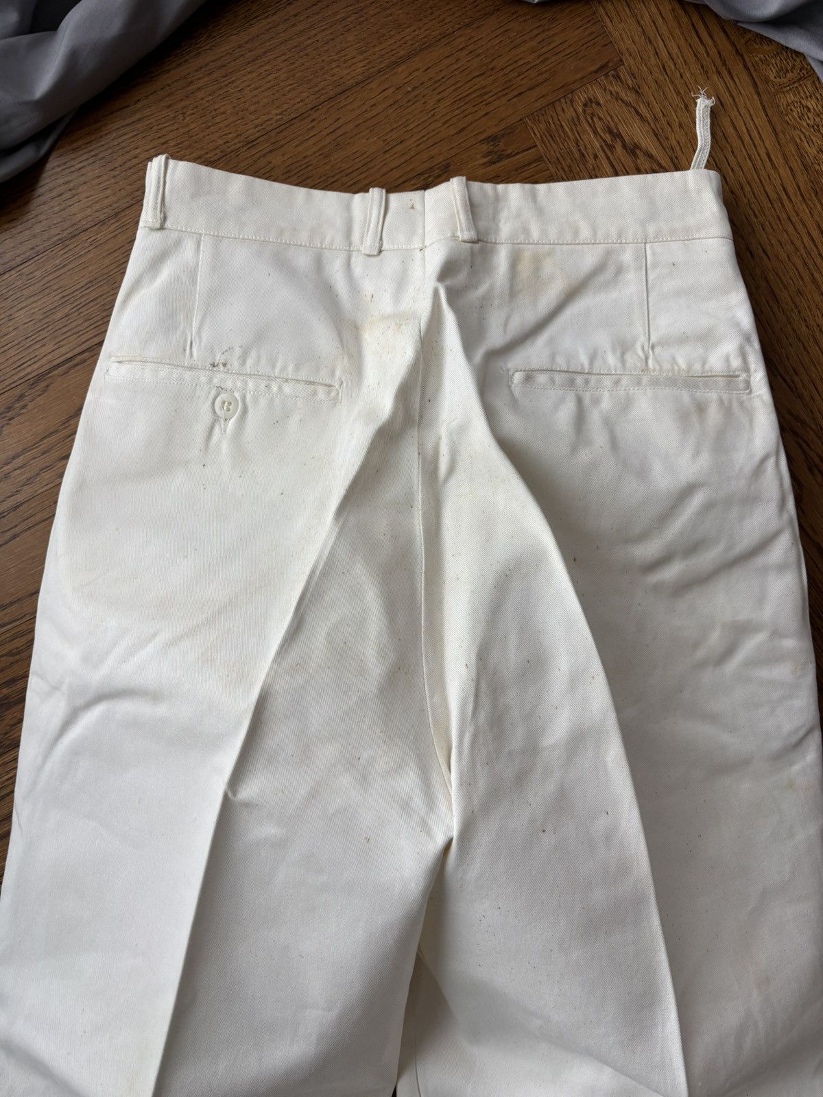 Vintage 1950s Trousers Vintage Dress Pants RCN Navy WW2 Structured Size 34R - 7 Thumbnail