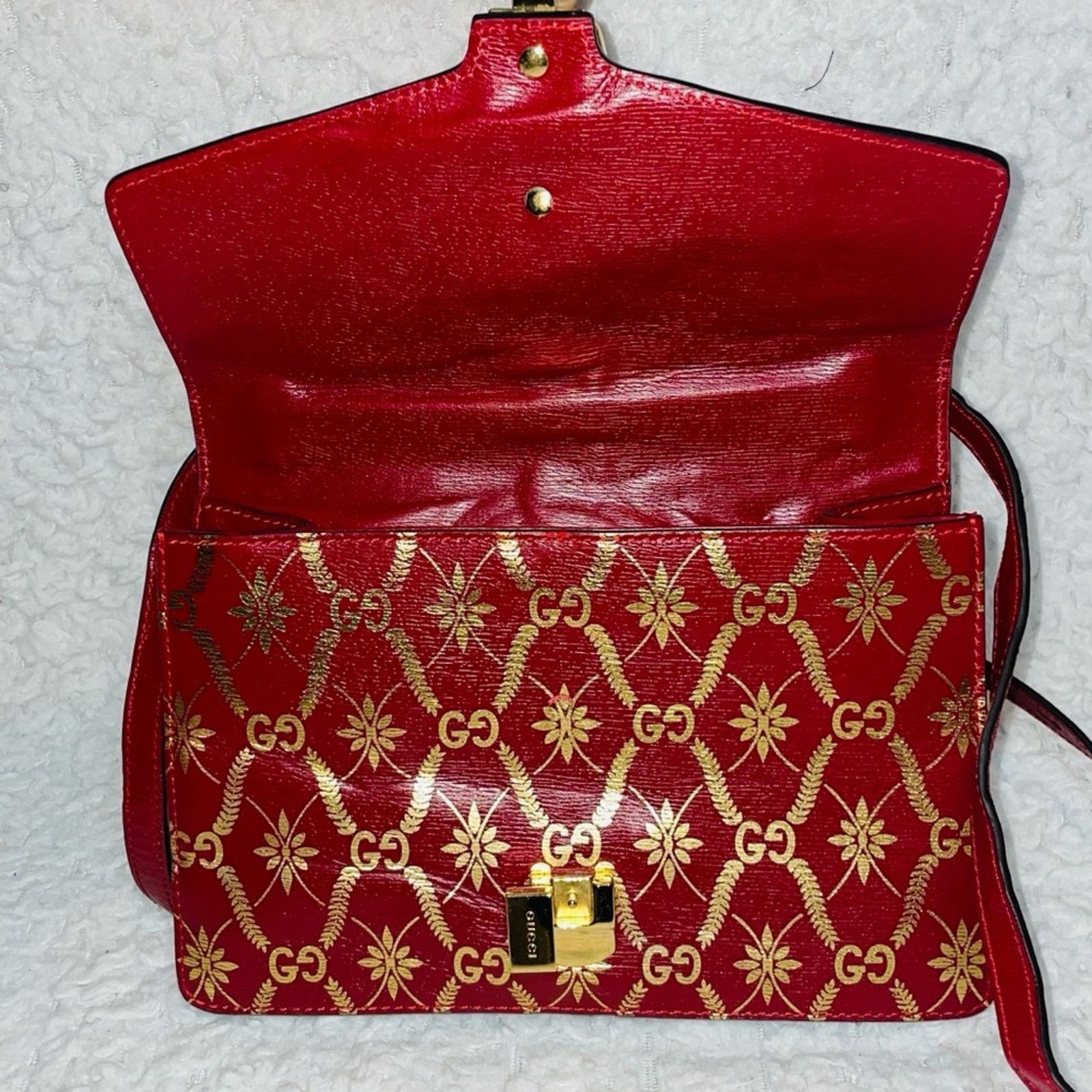 Gucci Gucci Sylvie Gold Foil GG Star Crossbody 524405 Size ONE SIZE - 11 Thumbnail