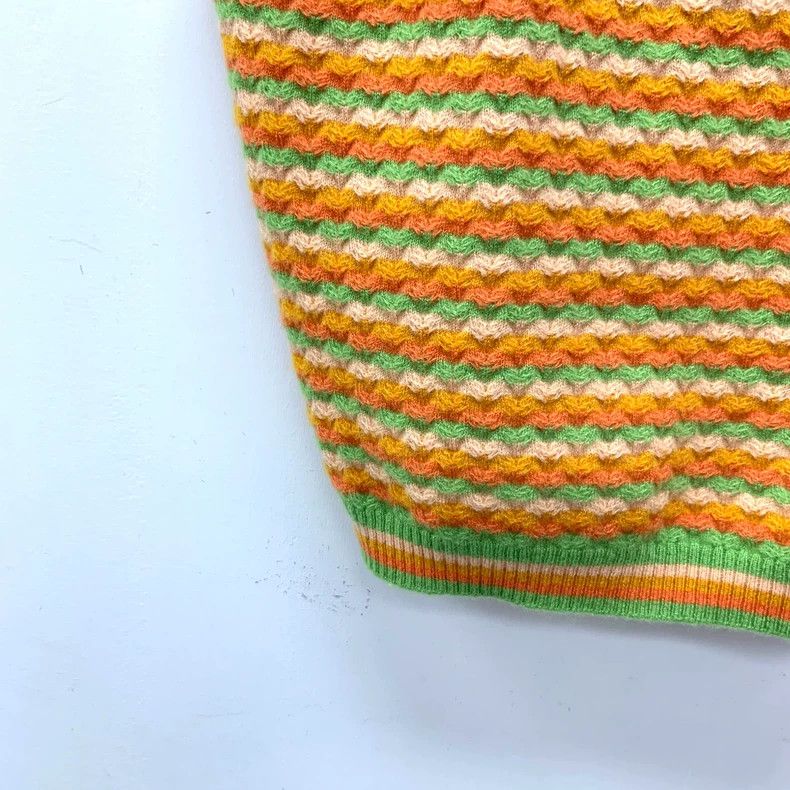 Chanel Chanel 24A color-blocked striped cashmere knitted suspende Size XXS / US 00 / IT 34 - 4 Thumbnail