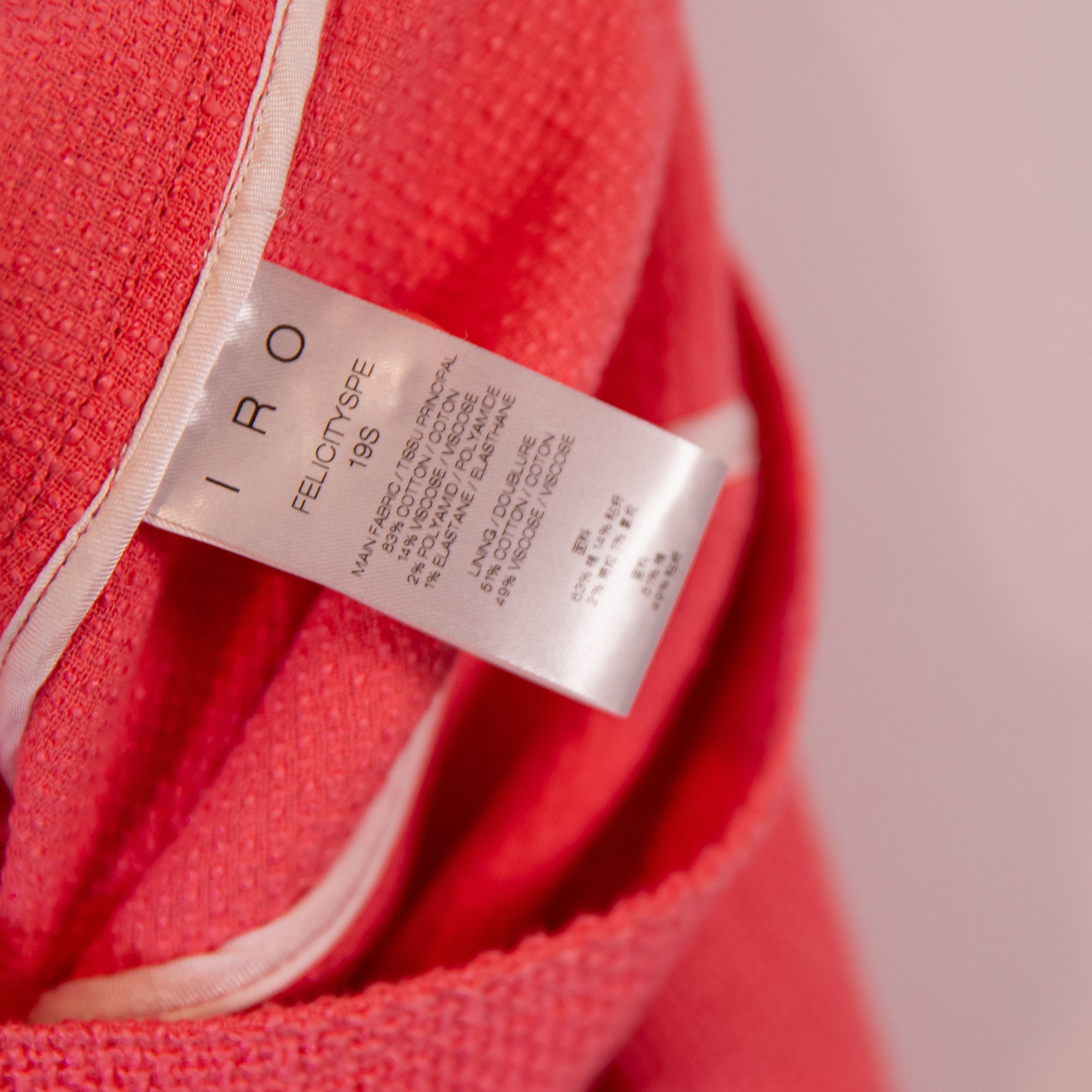Iro IRO Felicity Cotton Stretch Tweed Boucle Textured Size M / US 6-8 / IT 42-44 - 3 Thumbnail