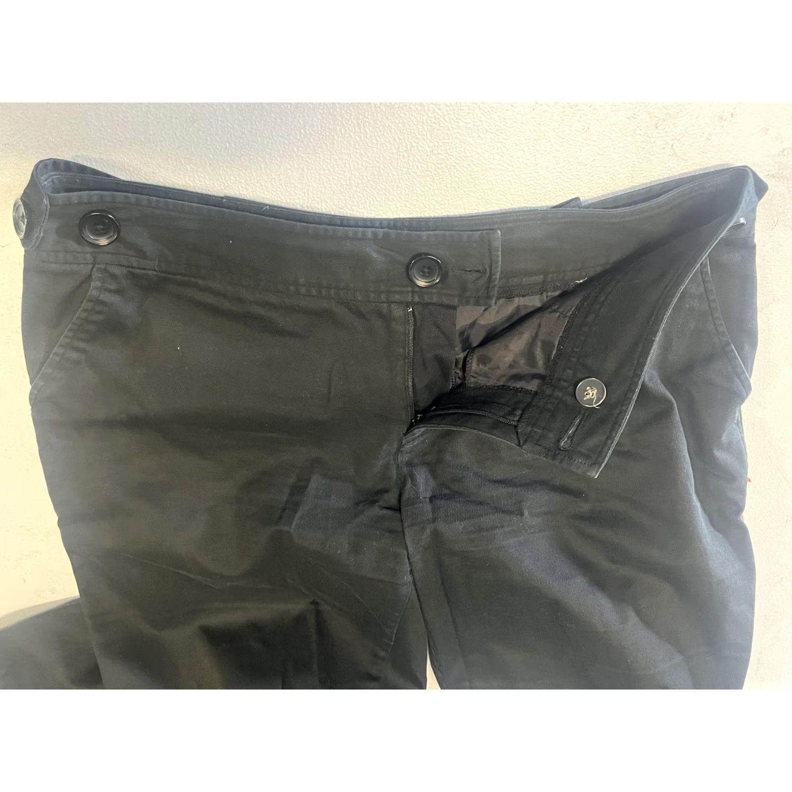 Mossimo Mossimo Supply Co Size 12 Pants Black Mid Rise Women's Casual Cotton Blend Stretch Flat Front Ankle Size 34" / US 12 / IT 48 - 6 Thumbnail