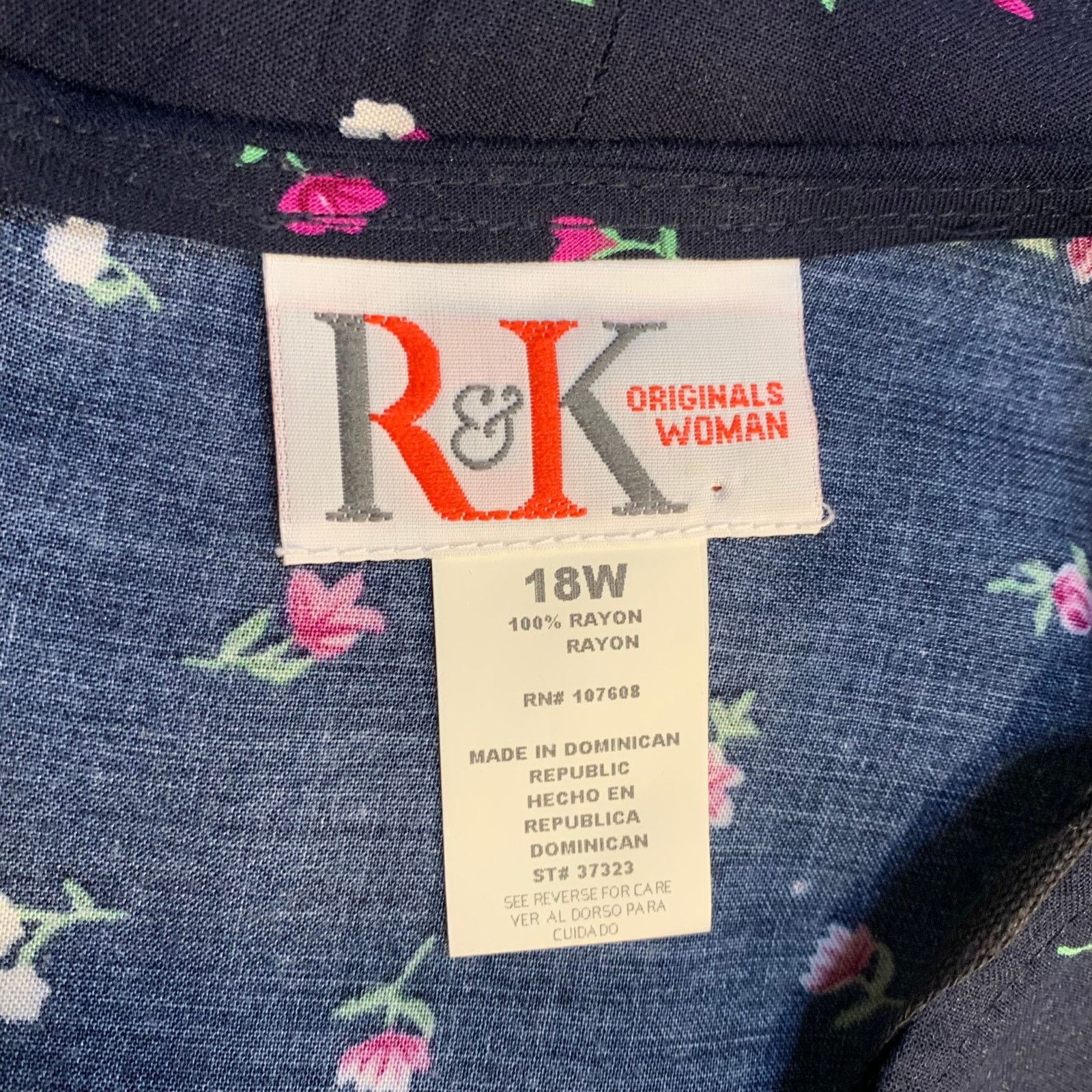 Vintage Vintage Floral Plus Size Slip Dress | 18 W | R&K Originals Size XXL / US 16-18 / IT 52-54 - 4 Thumbnail