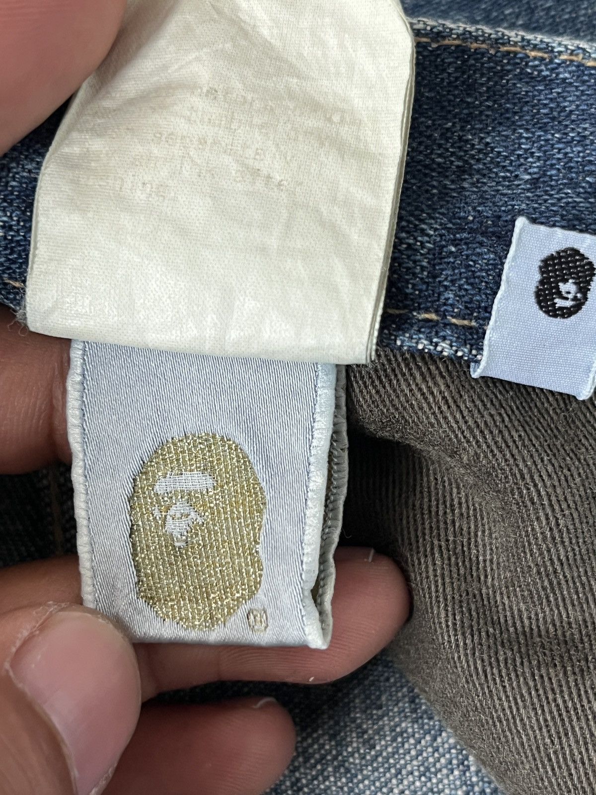 Bape 00’s Bape Ape Head Washed Denim Jeans Size US 32 / EU 48 - 7 Thumbnail