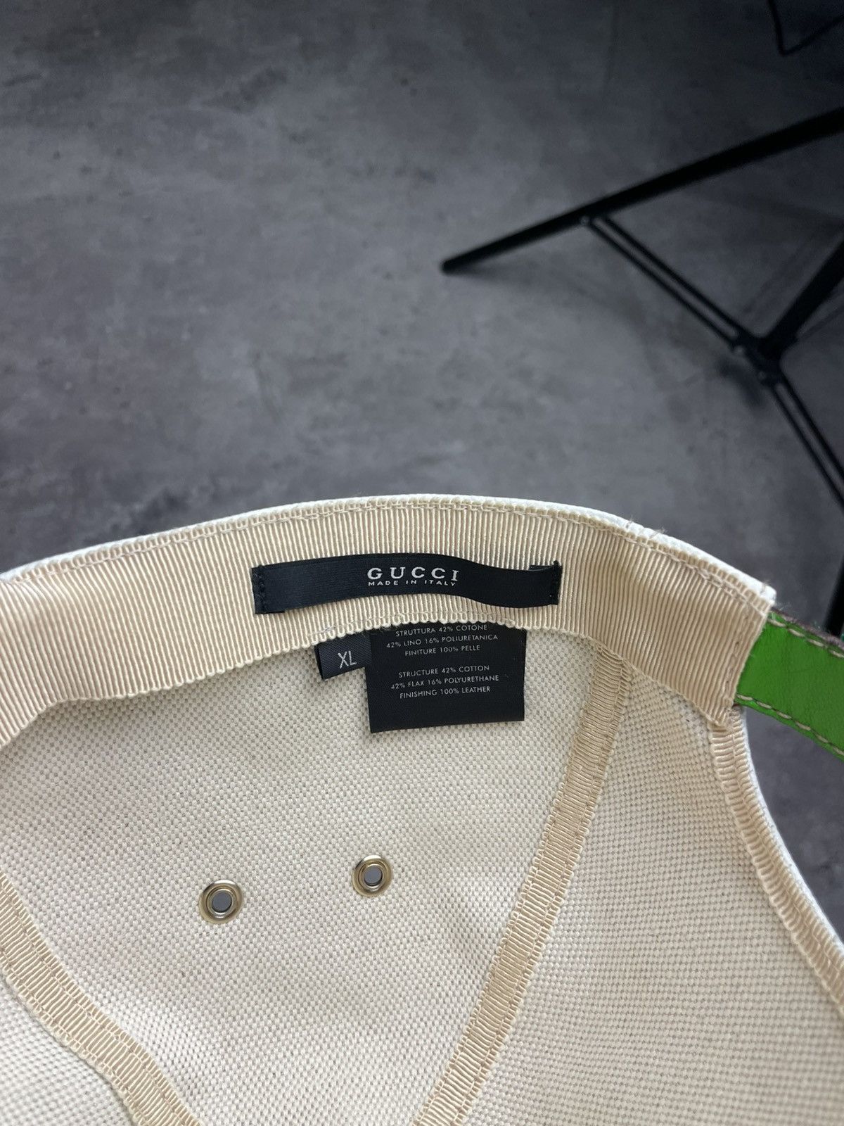 Gucci Authentic Gucci monogram leather cap Size ONE SIZE - 7 Thumbnail