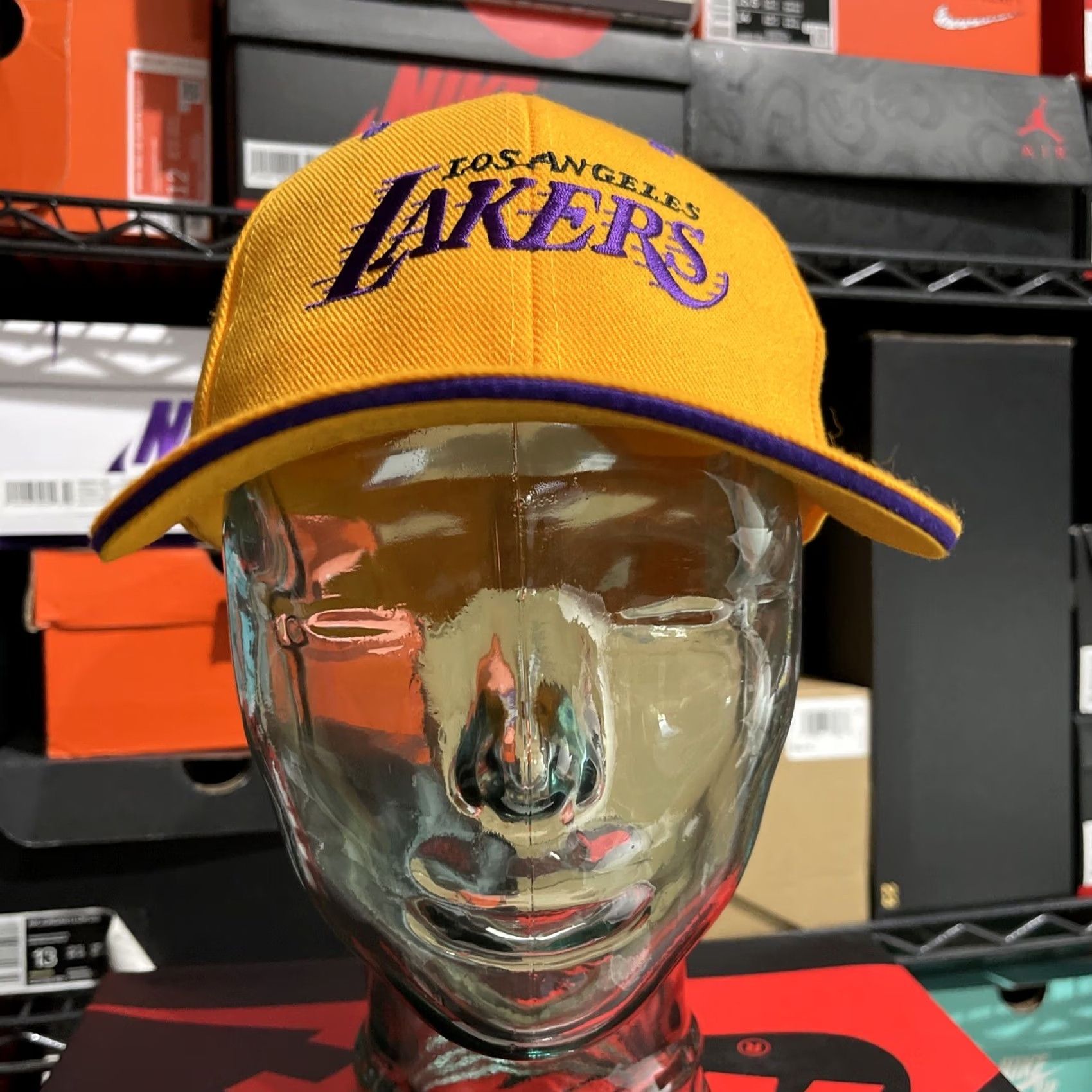 NBA VINTAGE Lakers Hat Los Angeles NBA Adjustable Yellow Size ONE SIZE - 3 Thumbnail