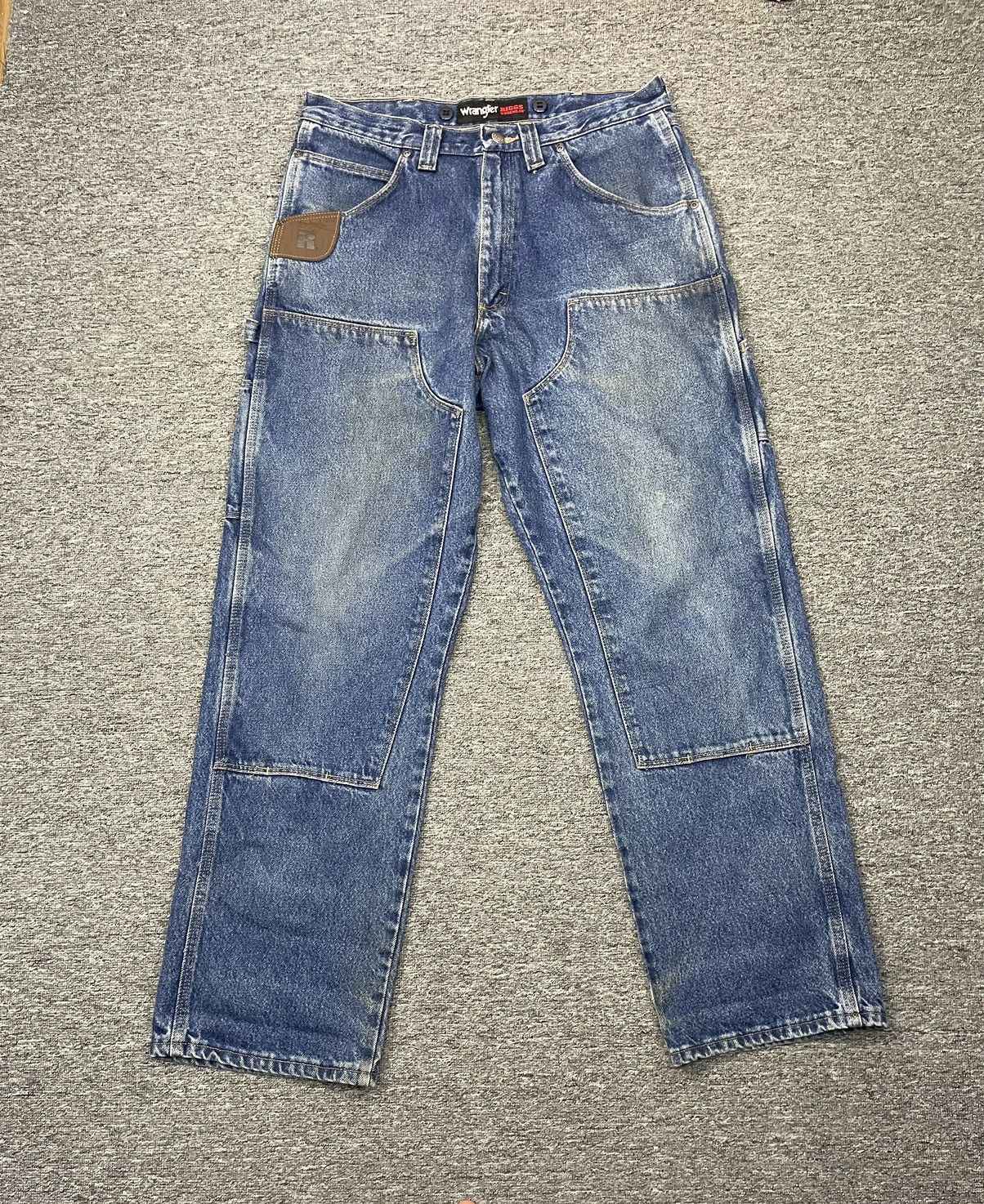 Vintage Wrangler Riggs Workwear Double Knee Jeans Denim