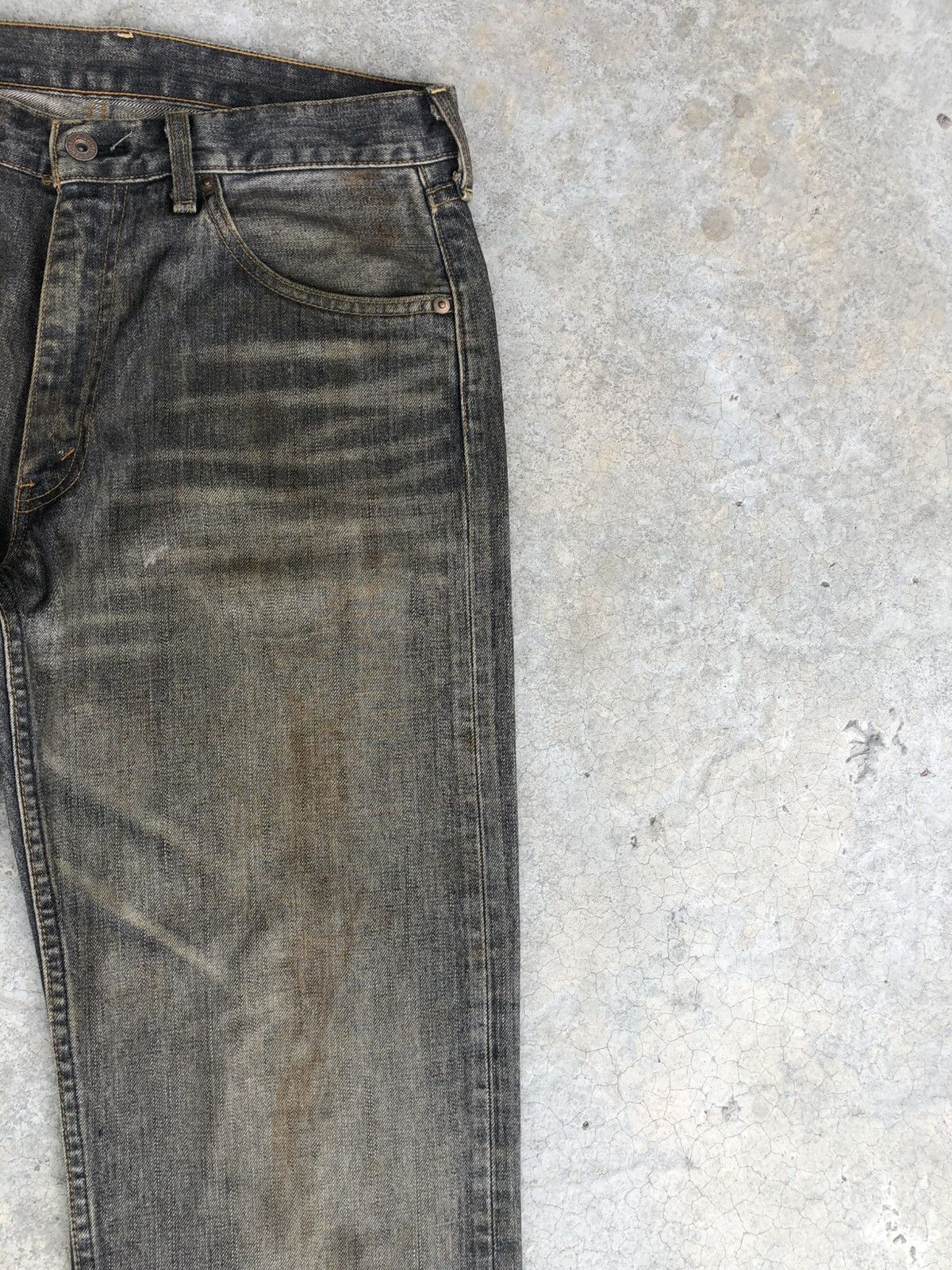 Vintage Mudwash Levis 503 Distressed Jeans Size US 32 / EU 48 - 5 Thumbnail