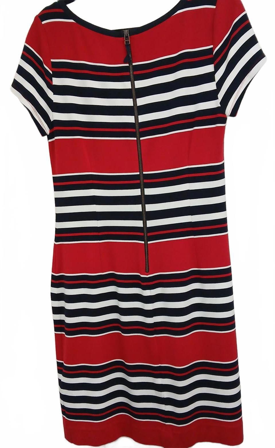 Banana Republic Banana Republic Striped Dress - Red/White/Navy Blue, Size 14 Size XL / US 12-14 / IT 48-50 - 4 Thumbnail