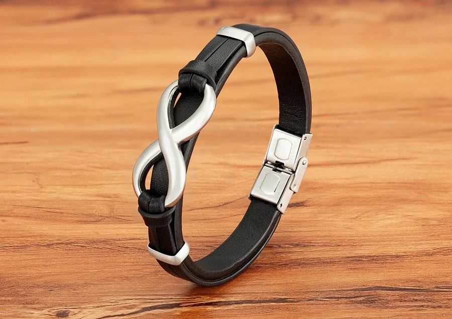 Jewelry × Vintage Luxury Genuine Leather Infinity Symbol Bracelet Size ONE SIZE - 2 Thumbnail