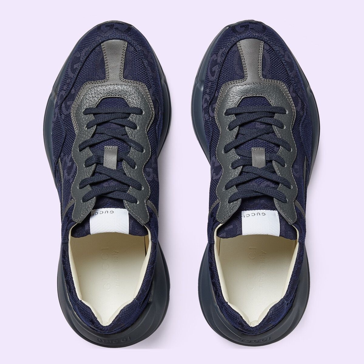 Gucci o1mt1gz0325 Rhyton Sneakers in Blue Size US 12.5 / EU 45-46 - 4 Thumbnail