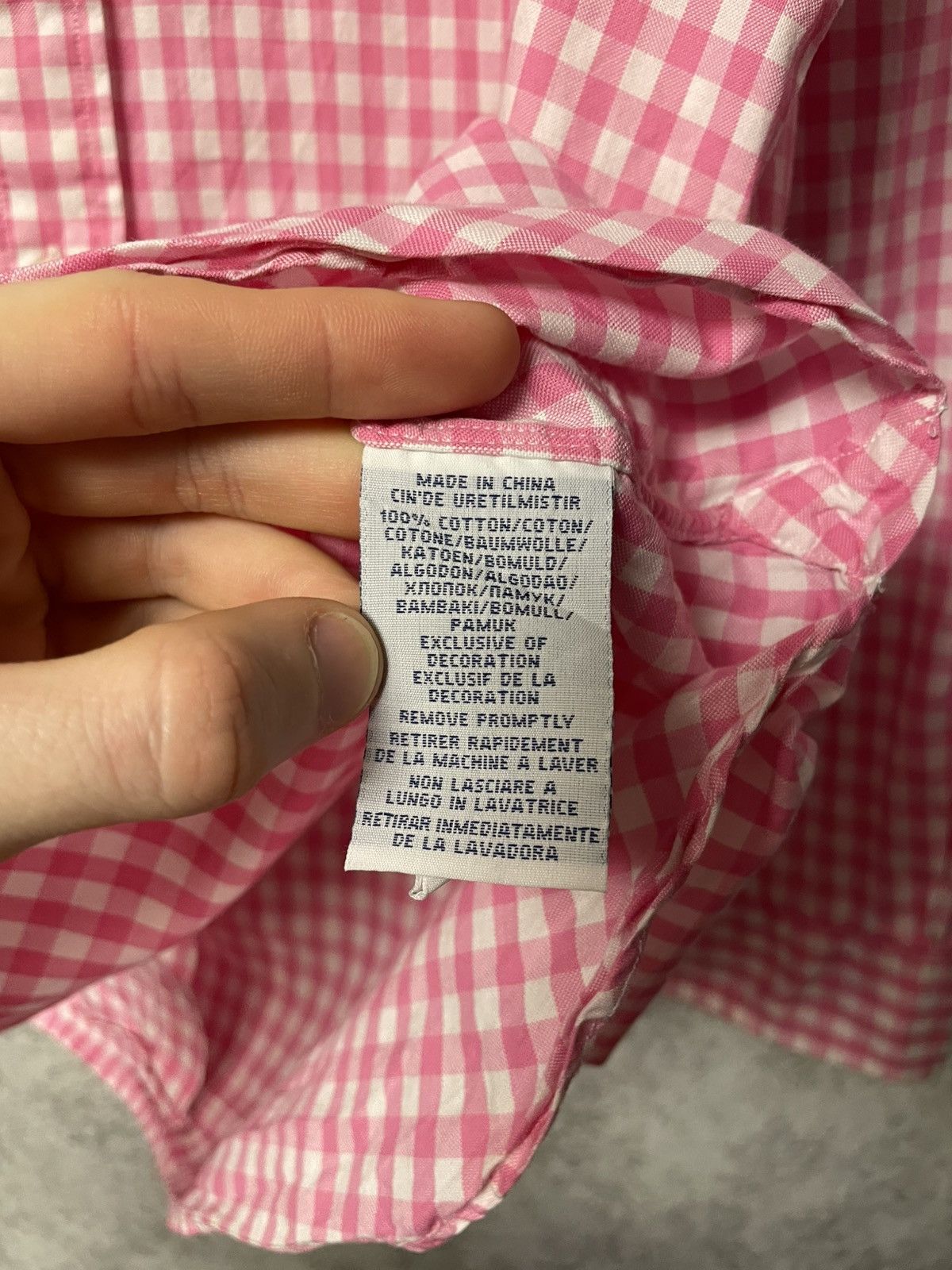 Ralph Lauren Vintage Ralph Lauren Pink Checkered Long Sleeve Shirt Size US XL / EU 56 / 4 - 10 Thumbnail